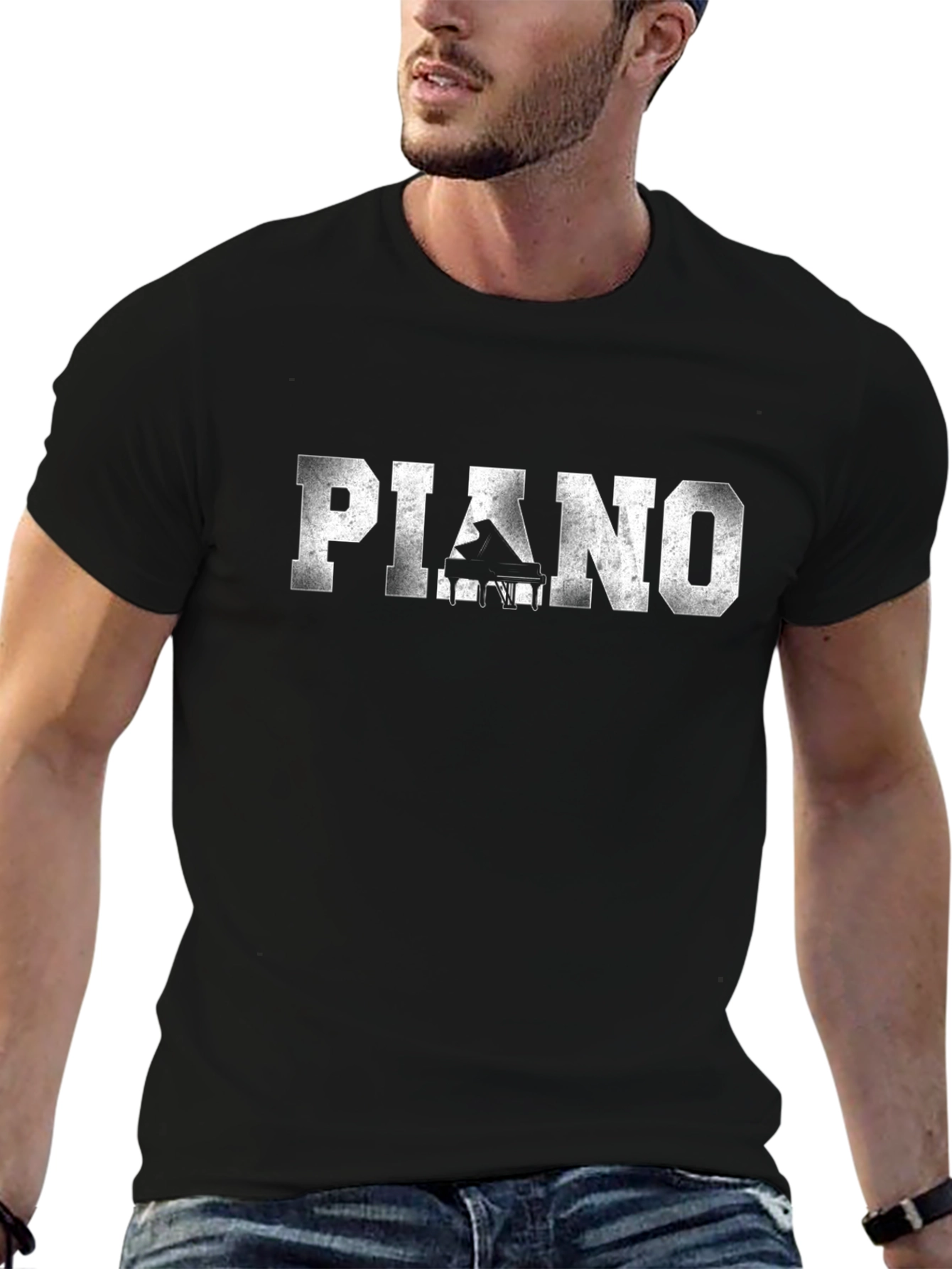 Piano Graphic Tee - Music Lovers T-Shirt