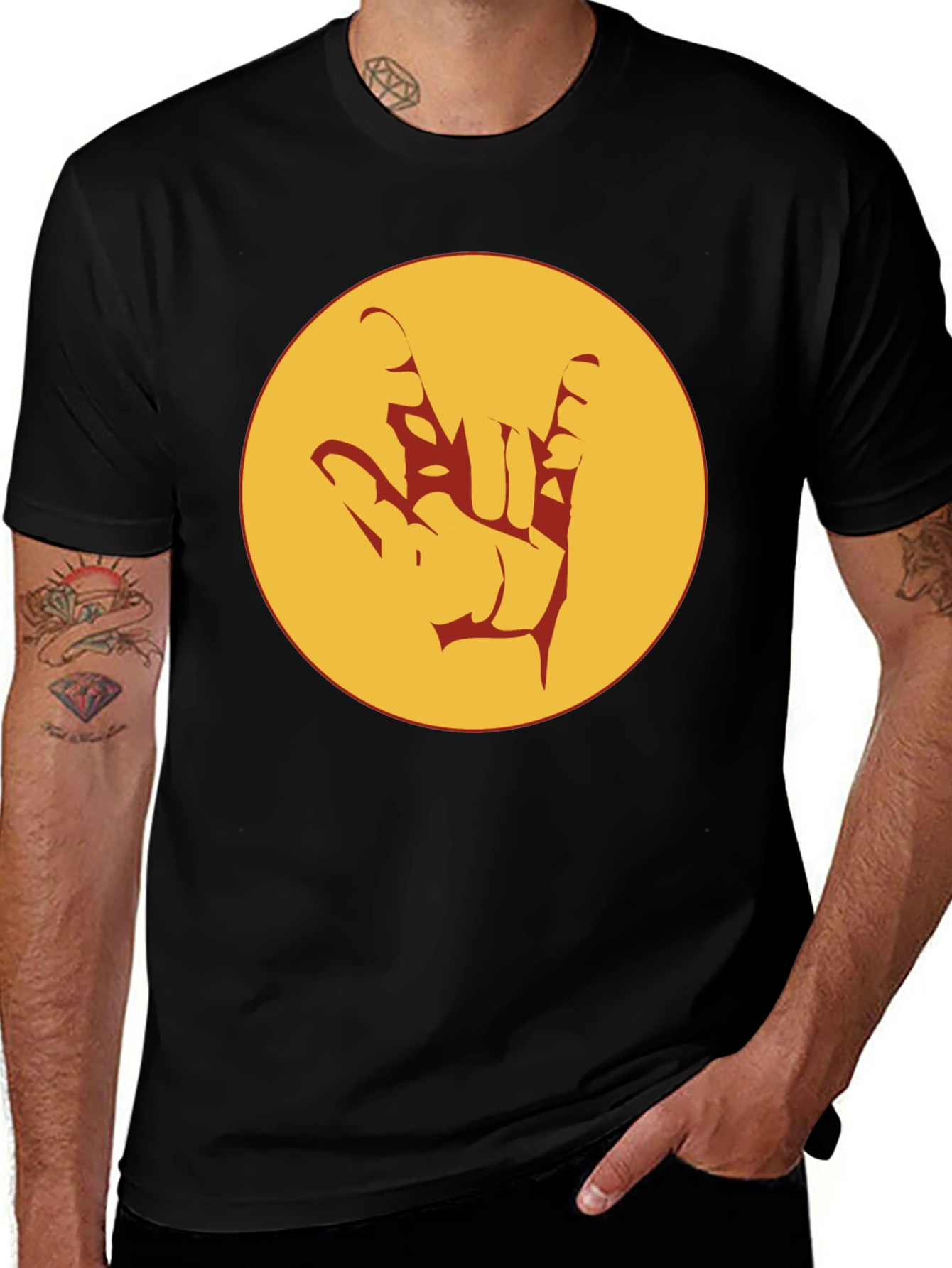 Rock On Graphic Tee - Black