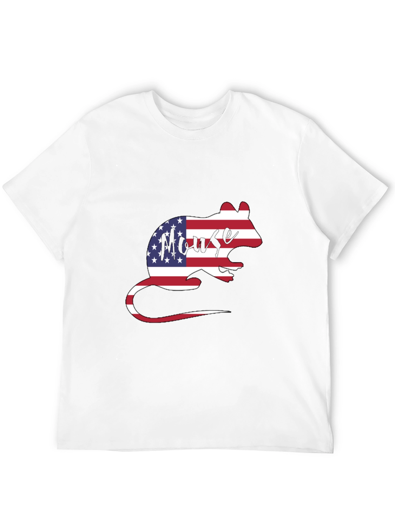 American Flag Mouse Graphic T-Shirt