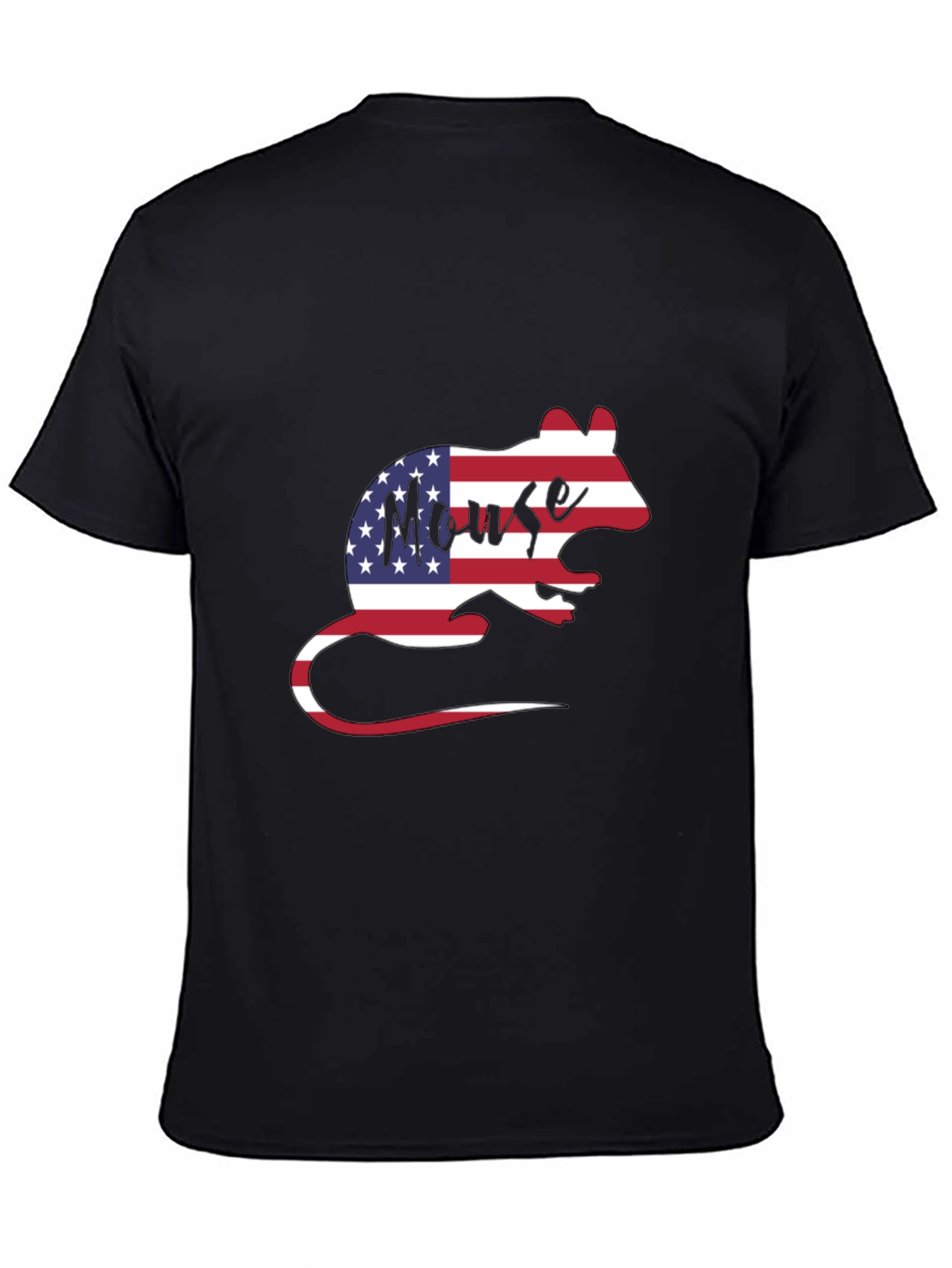 American Flag Mouse Graphic T-Shirt