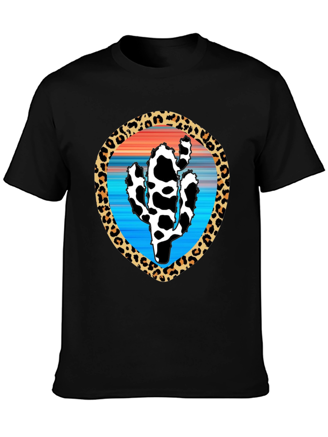 Cactus Leopard Print Graphic Tee