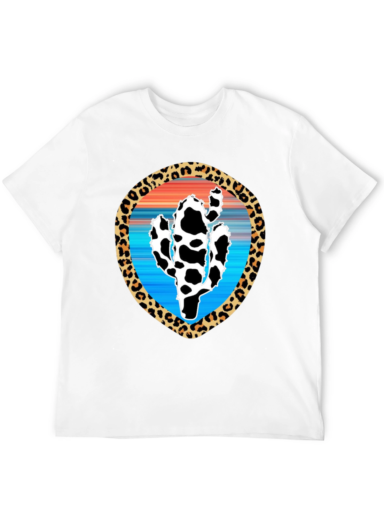 Cactus Leopard Print Graphic Tee