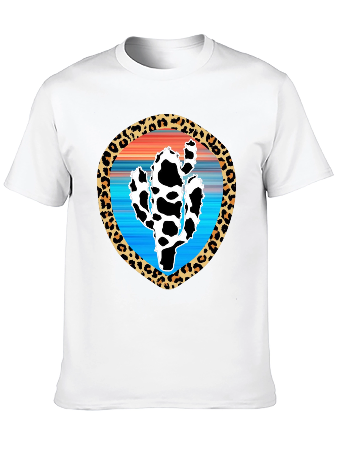 Cactus Leopard Print Graphic Tee