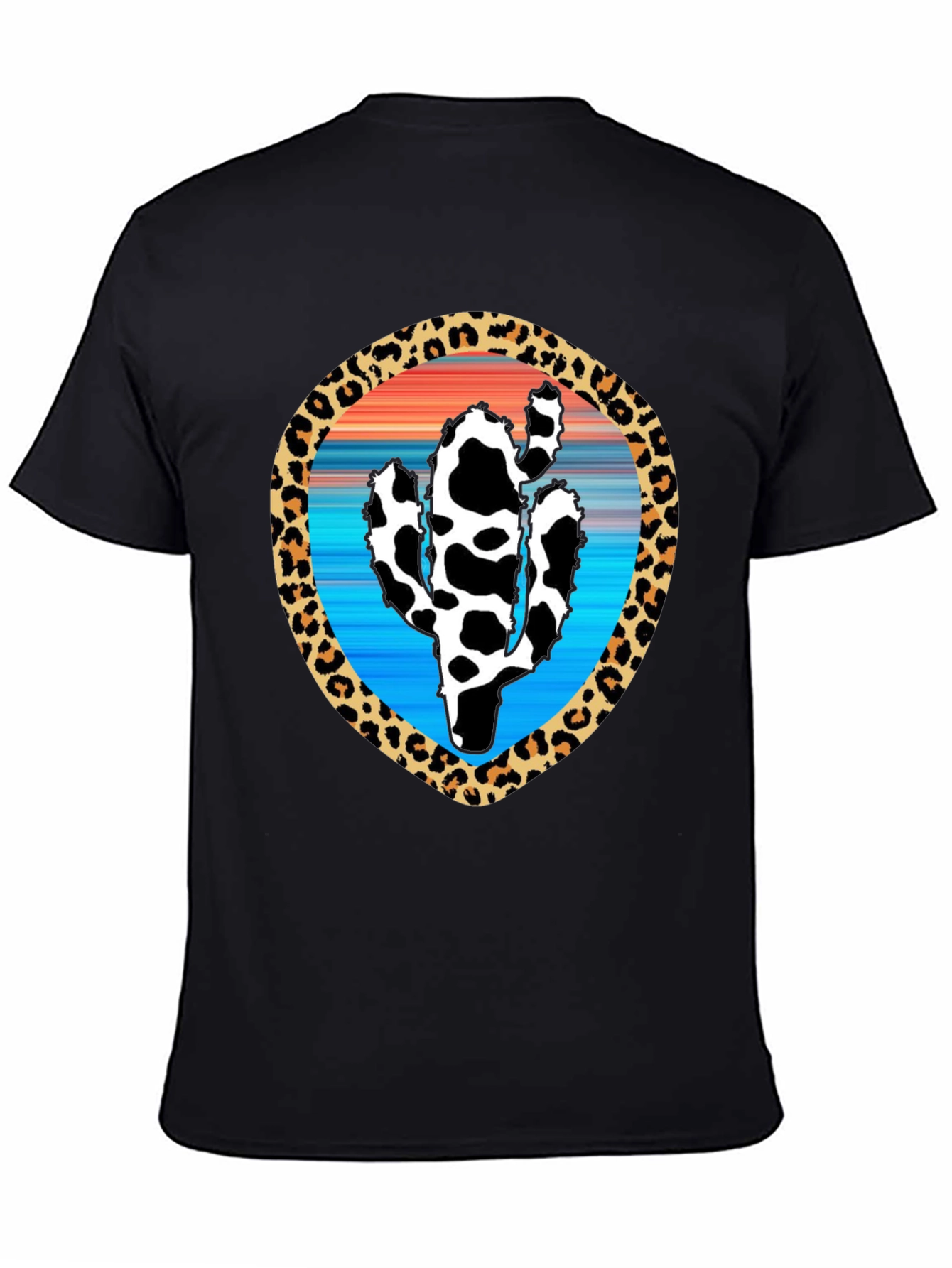 Cactus Leopard Print Graphic Tee