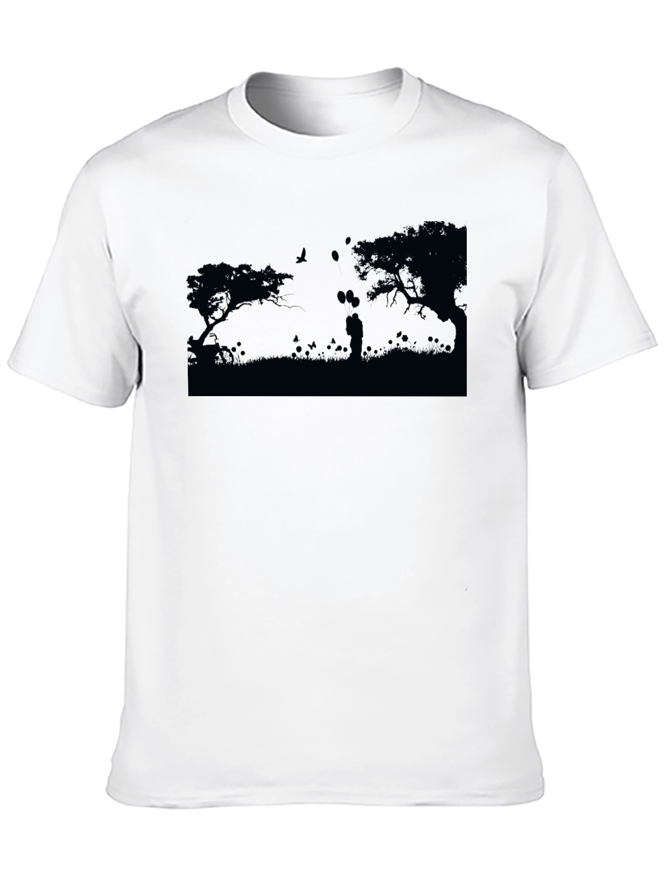 Silhouette Couple Black T-Shirt