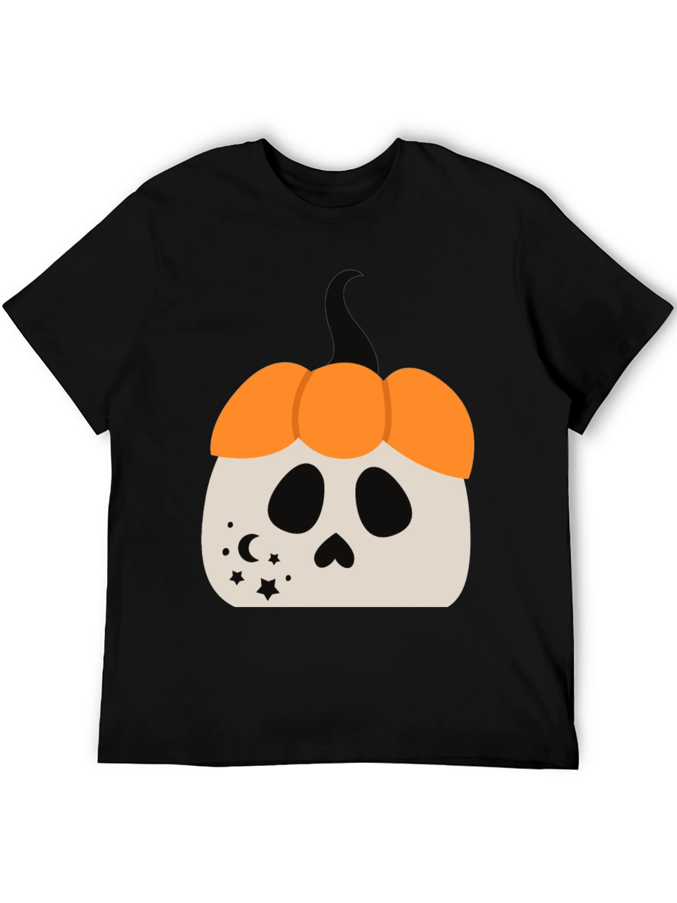 Halloween Pumpkin Skull Graphic Tee