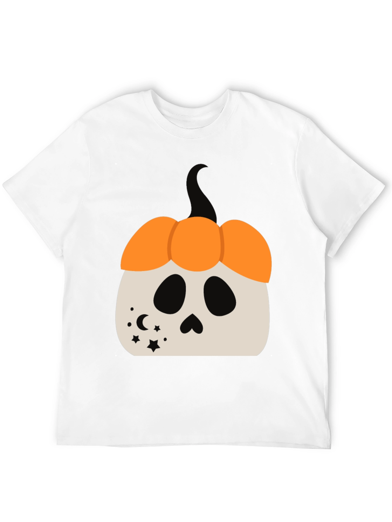Halloween Pumpkin Skull Graphic Tee