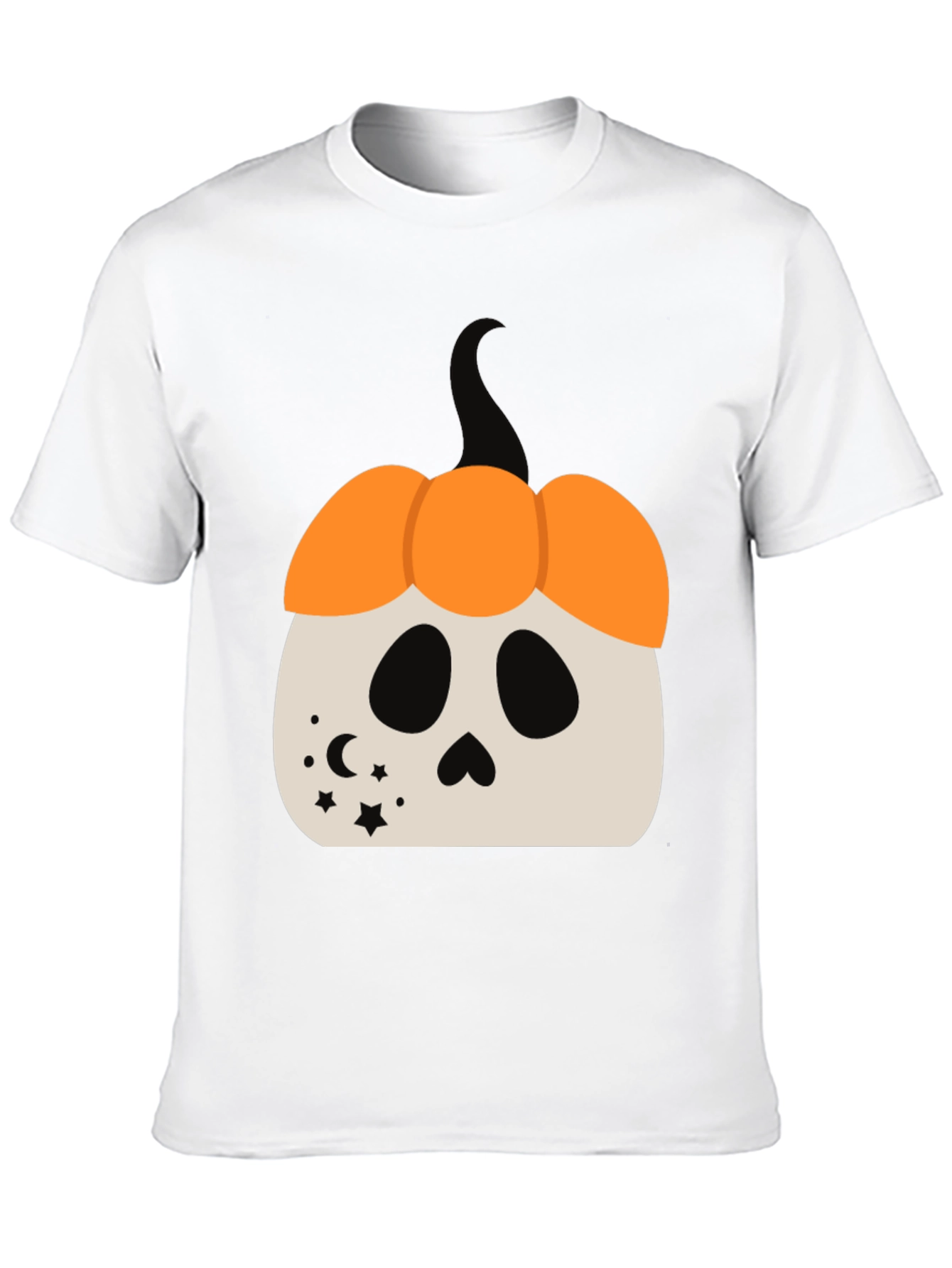 Halloween Pumpkin Skull Graphic Tee