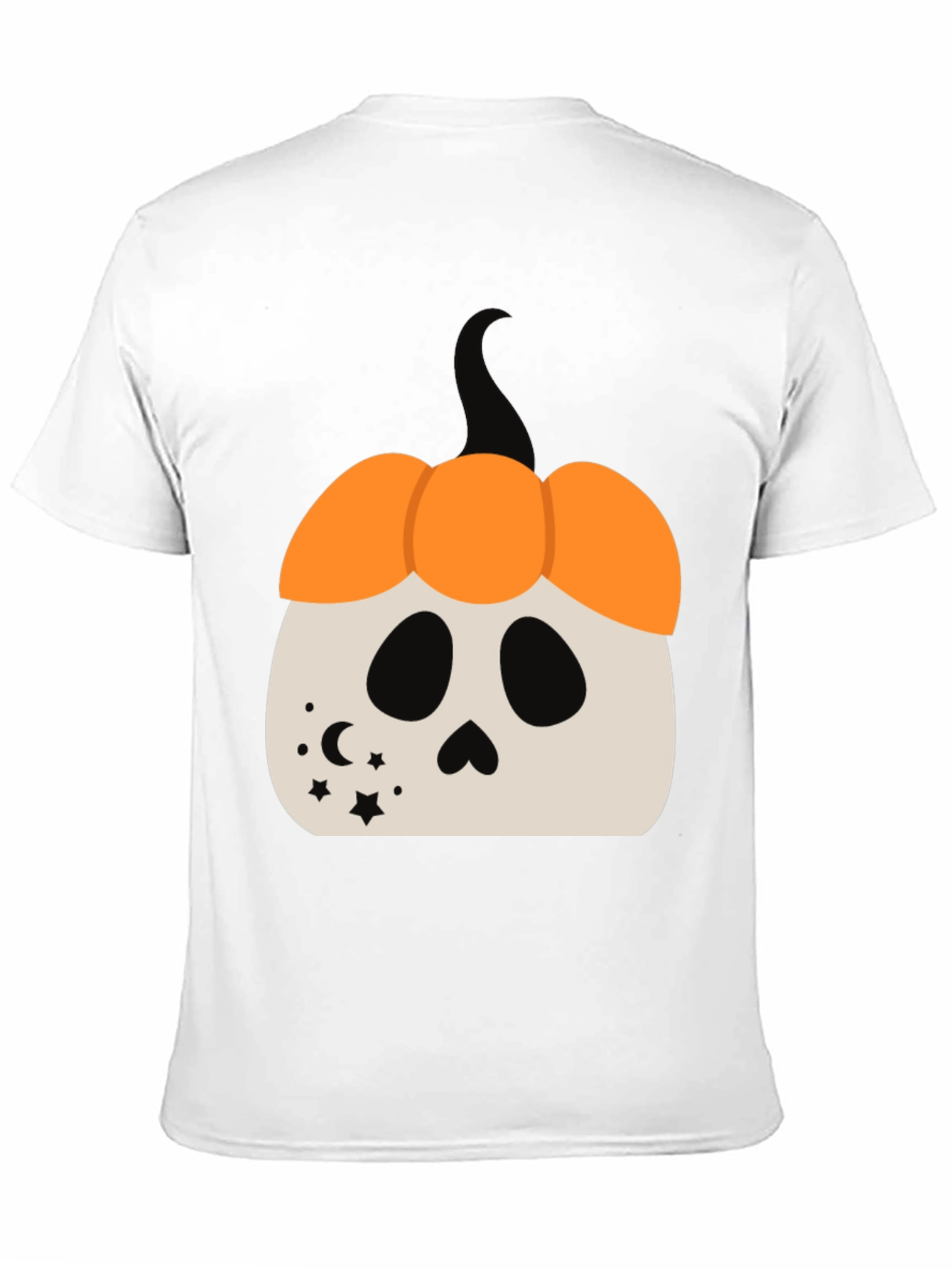 Halloween Pumpkin Skull Graphic Tee