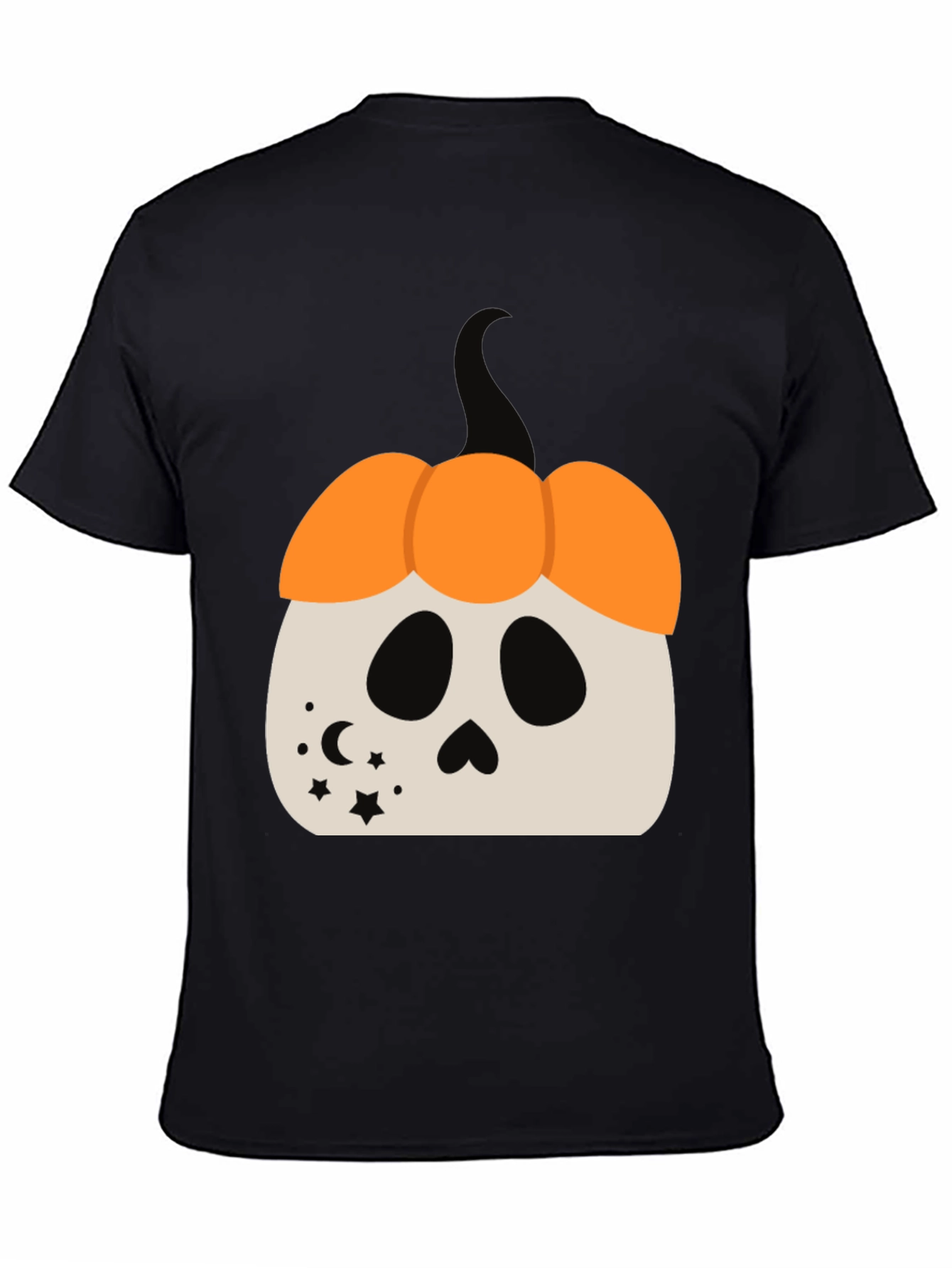 Halloween Pumpkin Skull Graphic Tee