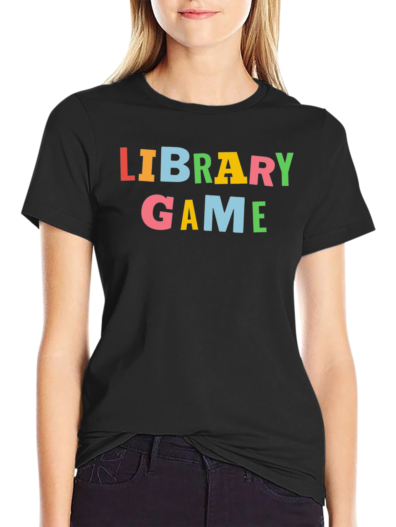 Library Game Graphic Tee - Fun Novelty Shirt