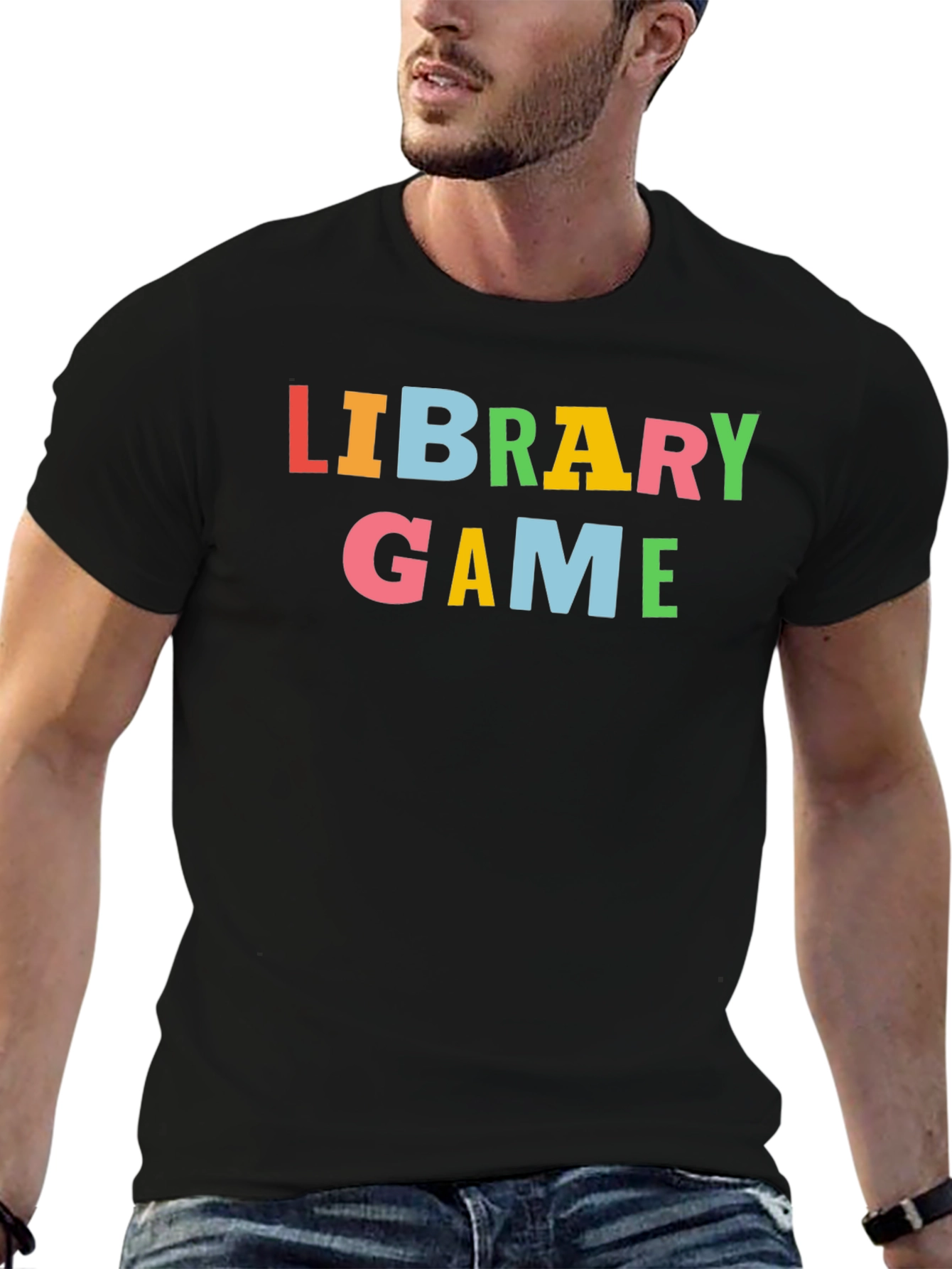 Library Game Graphic Tee - Fun Novelty Shirt