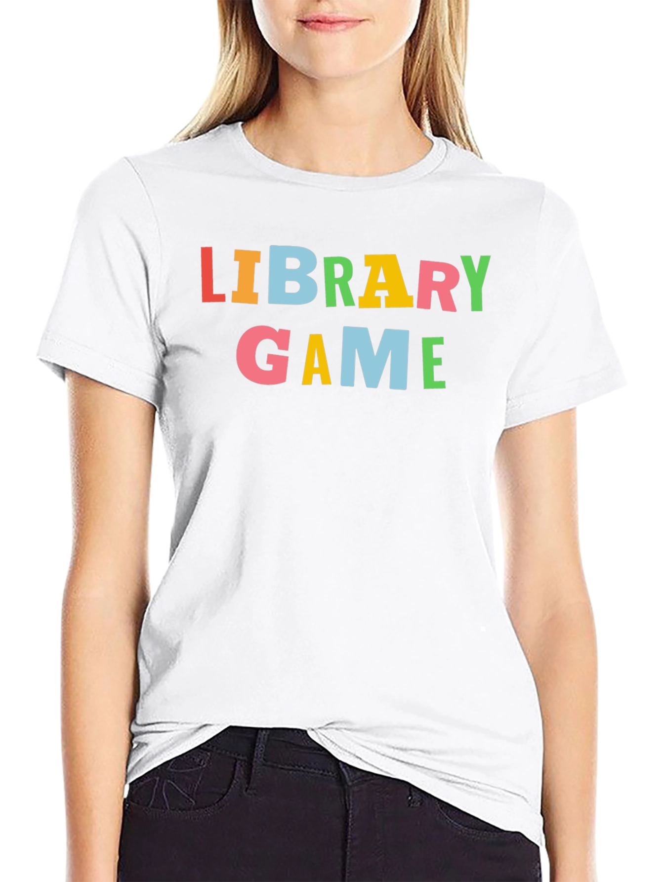 Library Game Graphic Tee - Fun Novelty Shirt