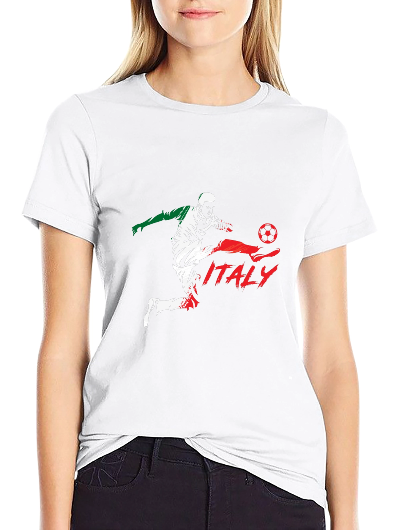 Italy Soccer Fan T-Shirt - Black Graphic Tee