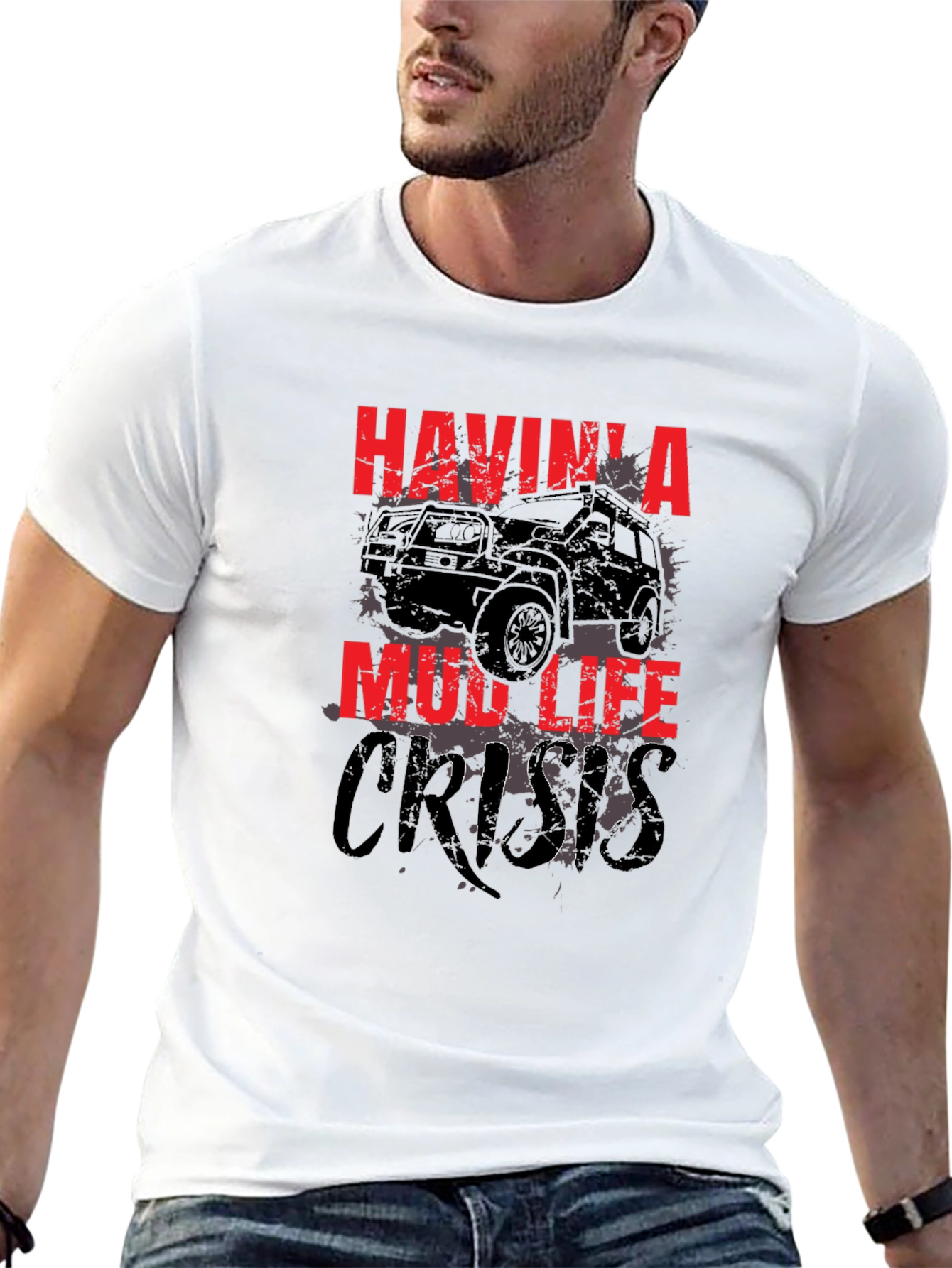 Mud Life Crisis Black T-Shirt for Off-Road Enthusiasts