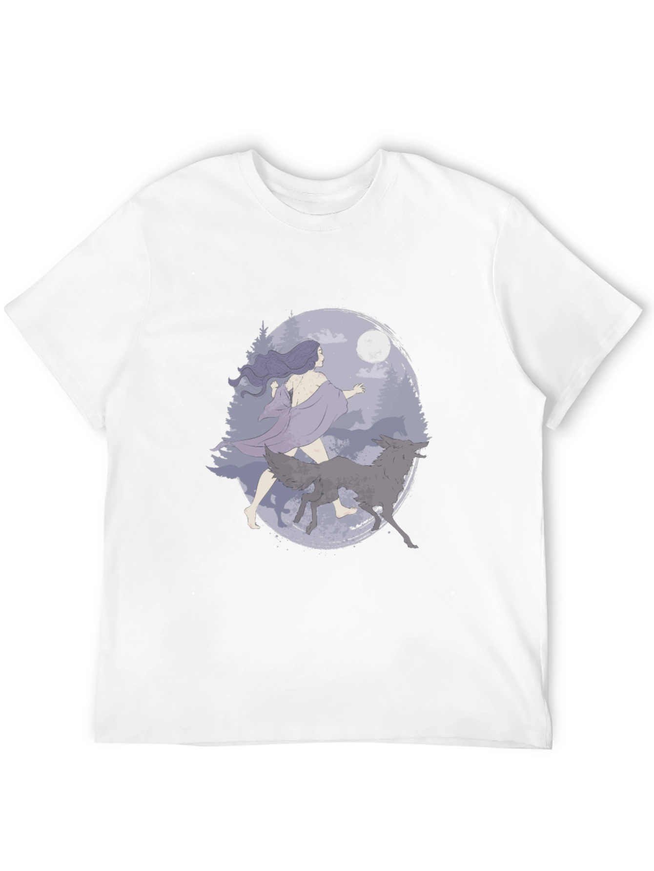 Wolf Moon Graphic Tee - Black