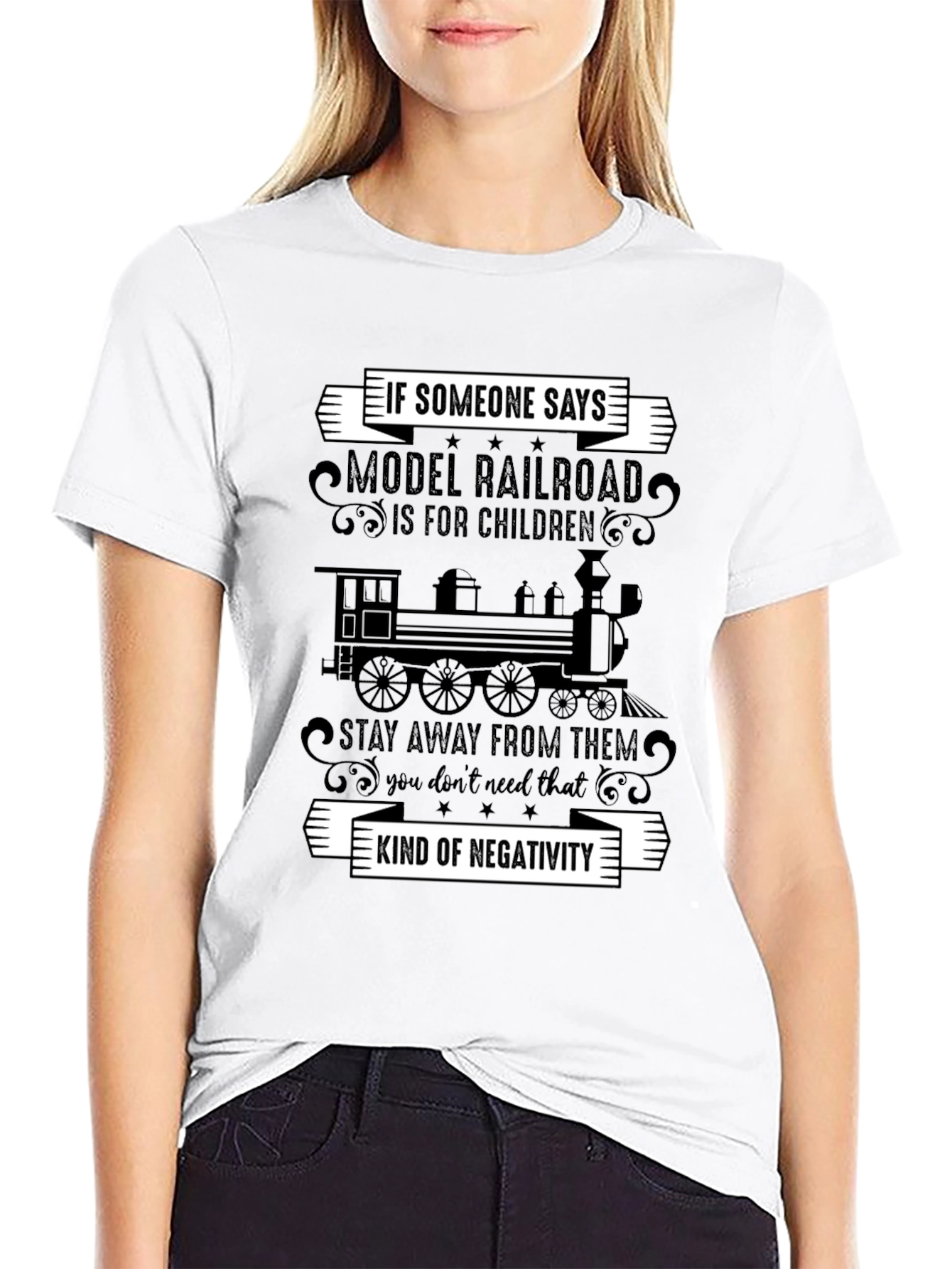 Model Railroad T-Shirt - Anti-Negativity Train Tee