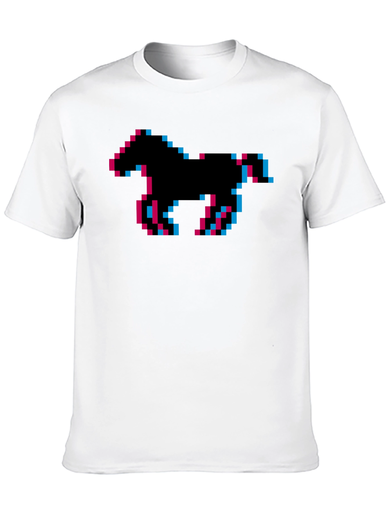 Pixel Horse Graphic Tee - Retro Gaming Shirt