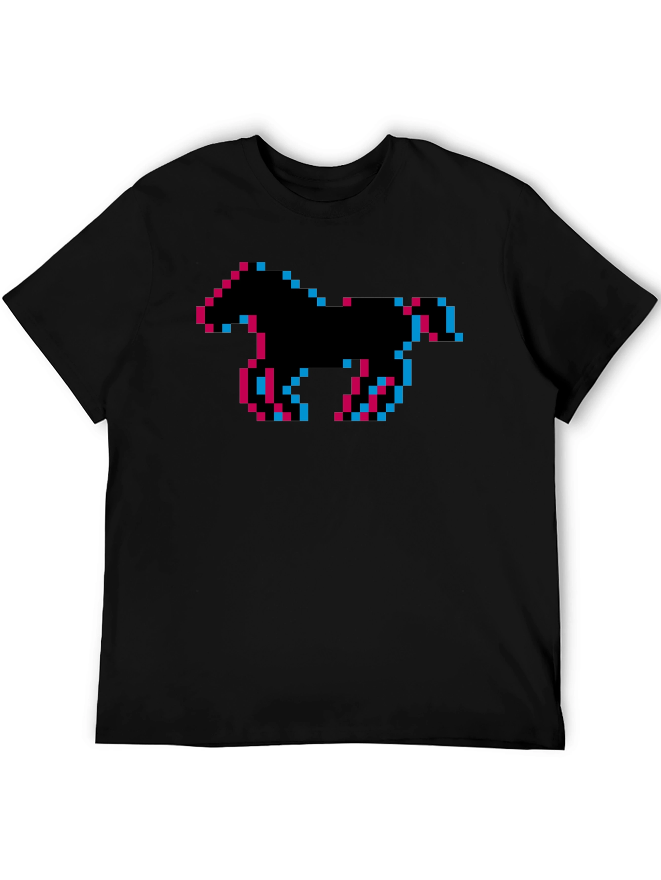 Pixel Horse Graphic Tee - Retro Gaming Shirt