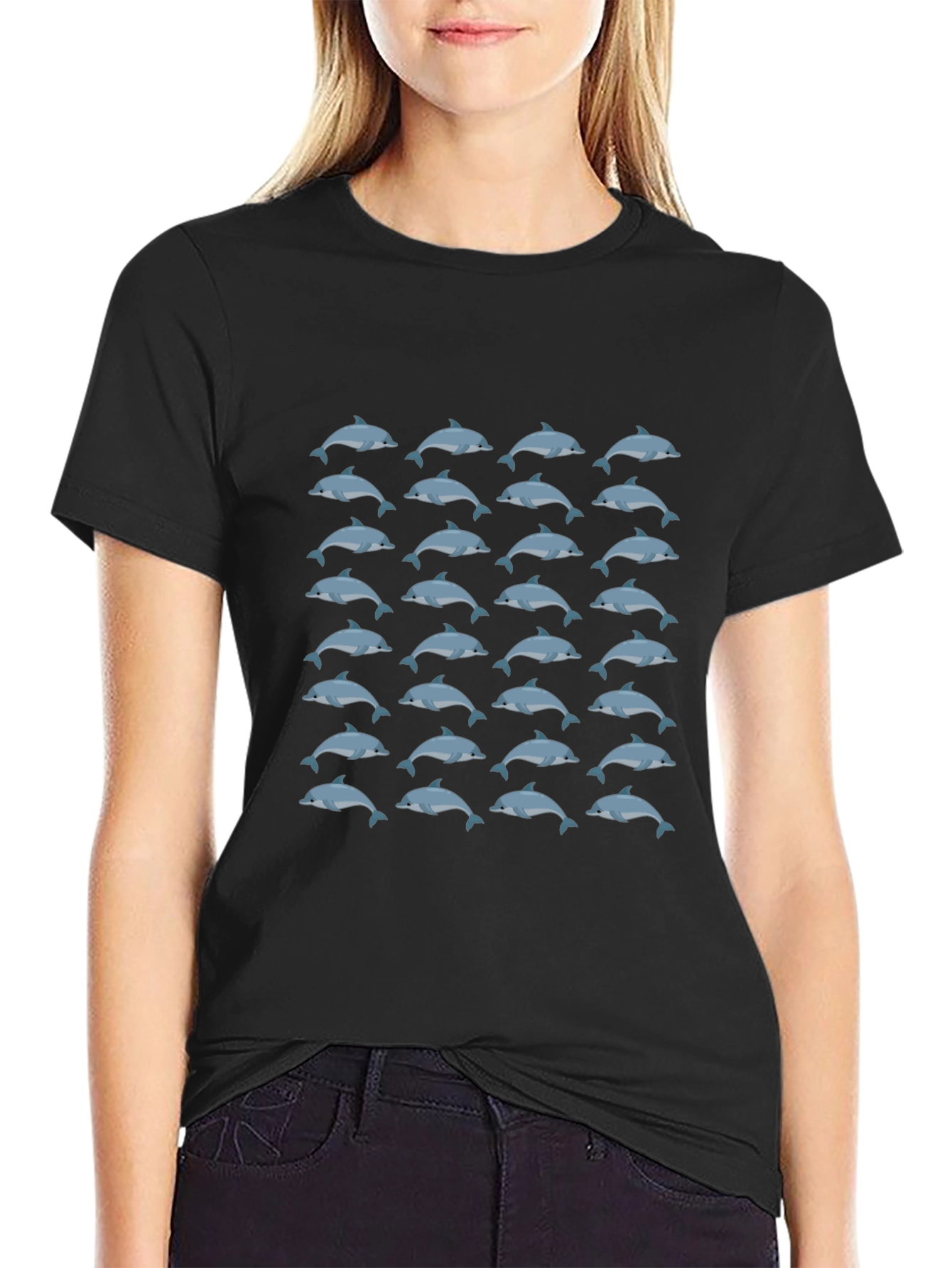 Dolphin Pattern T-Shirt