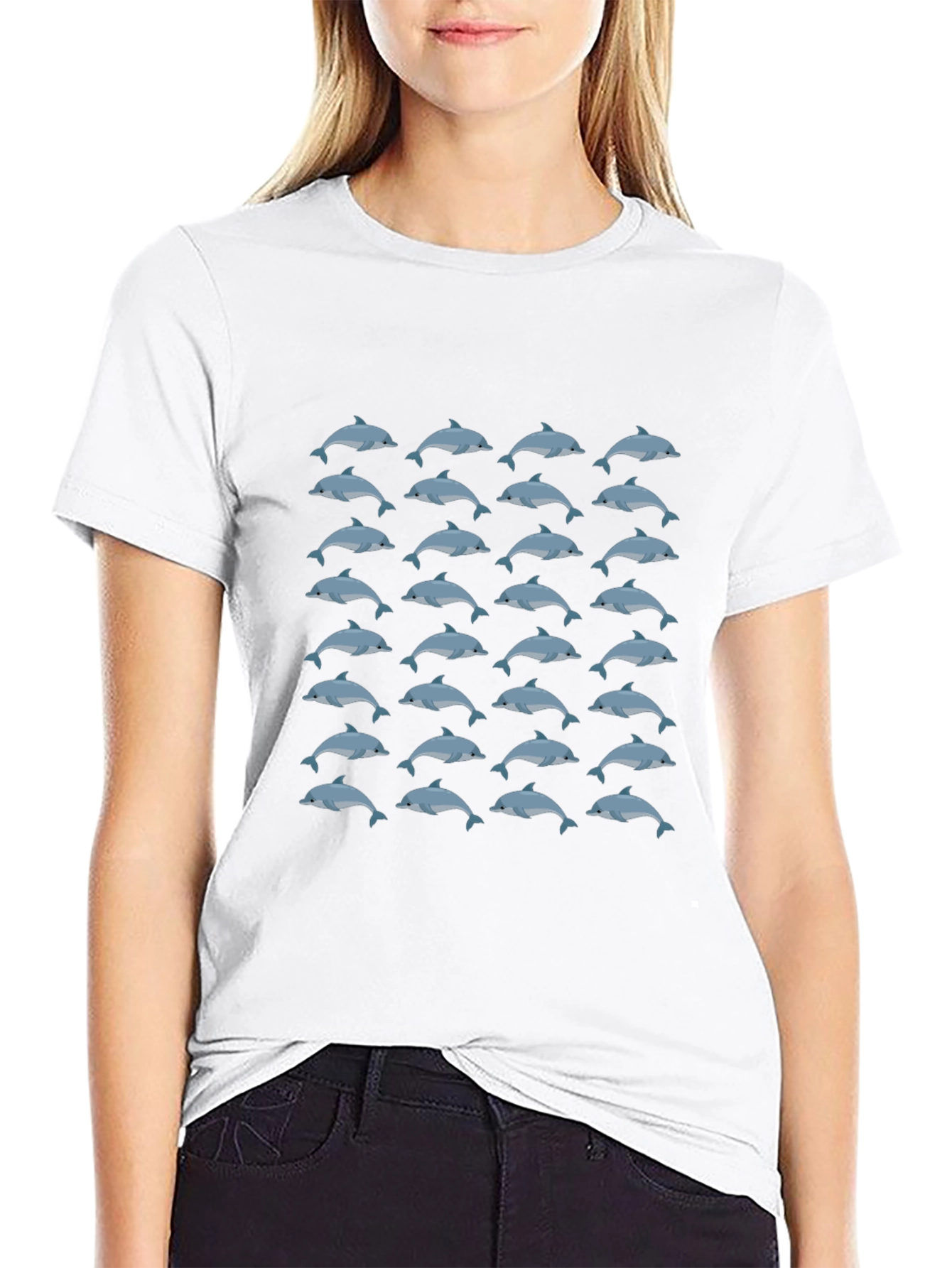 Dolphin Pattern T-Shirt