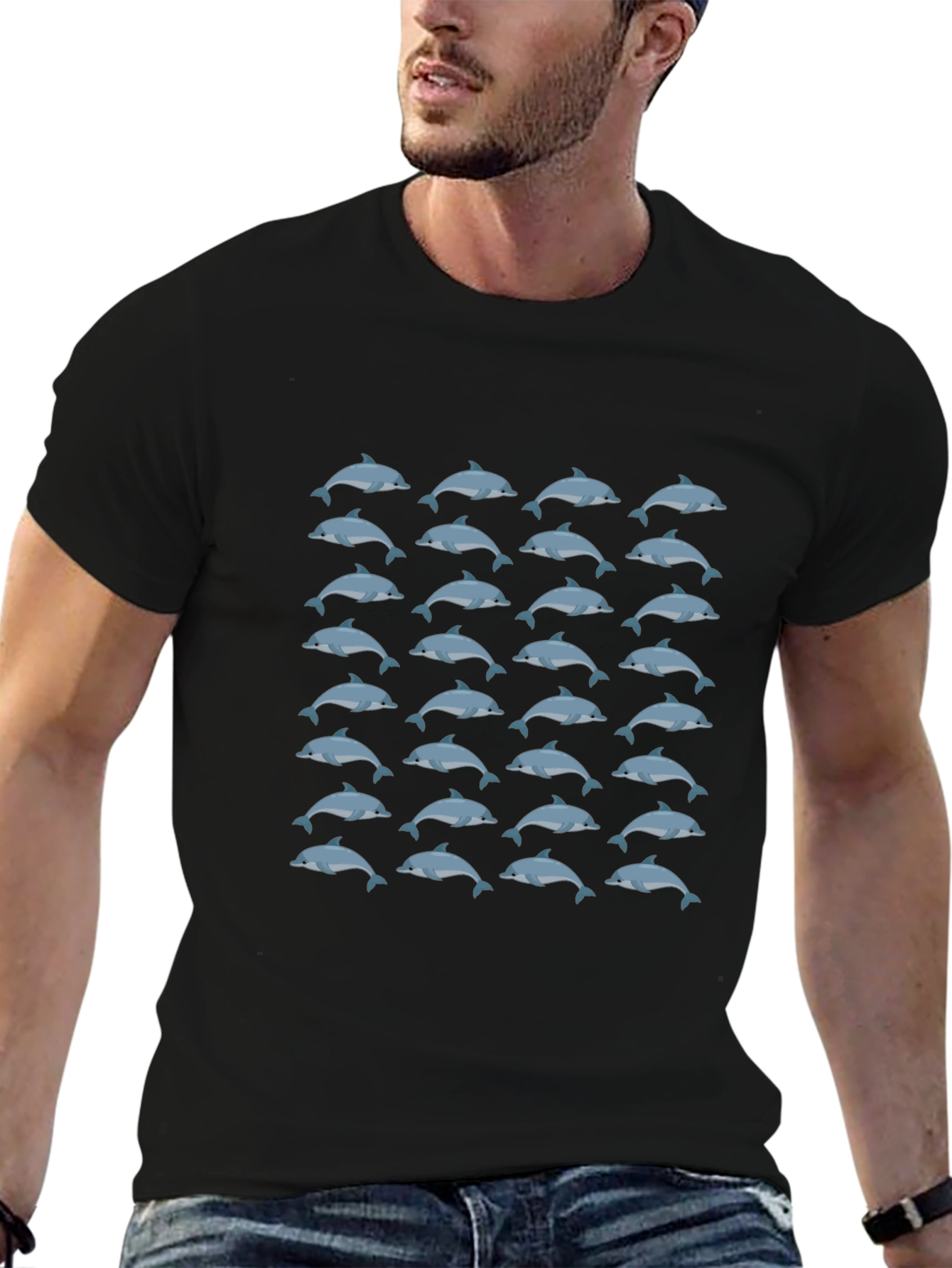 Dolphin Pattern T-Shirt