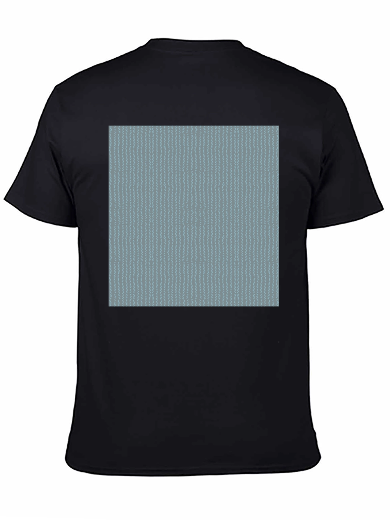 Cool Blue Pattern Black Tee