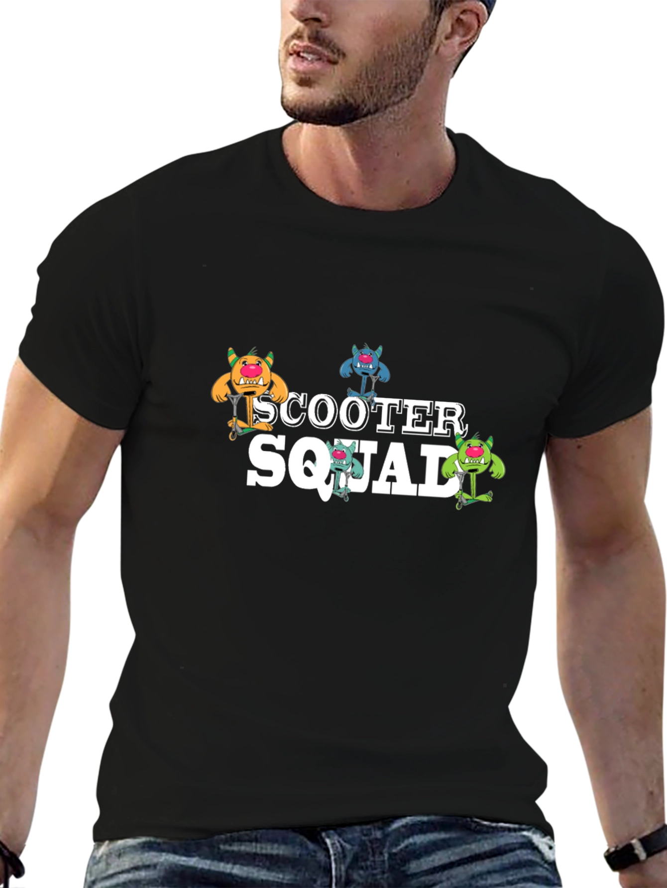 Scooter Squad Black Graphic Tee