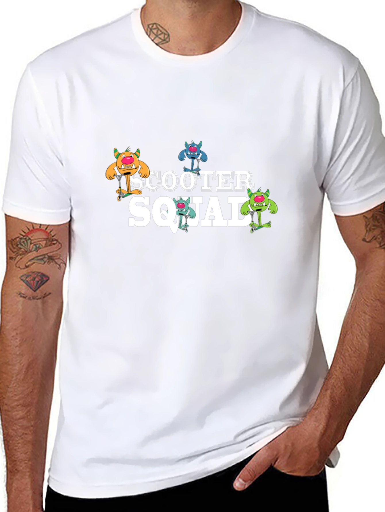 Scooter Squad Black Graphic Tee