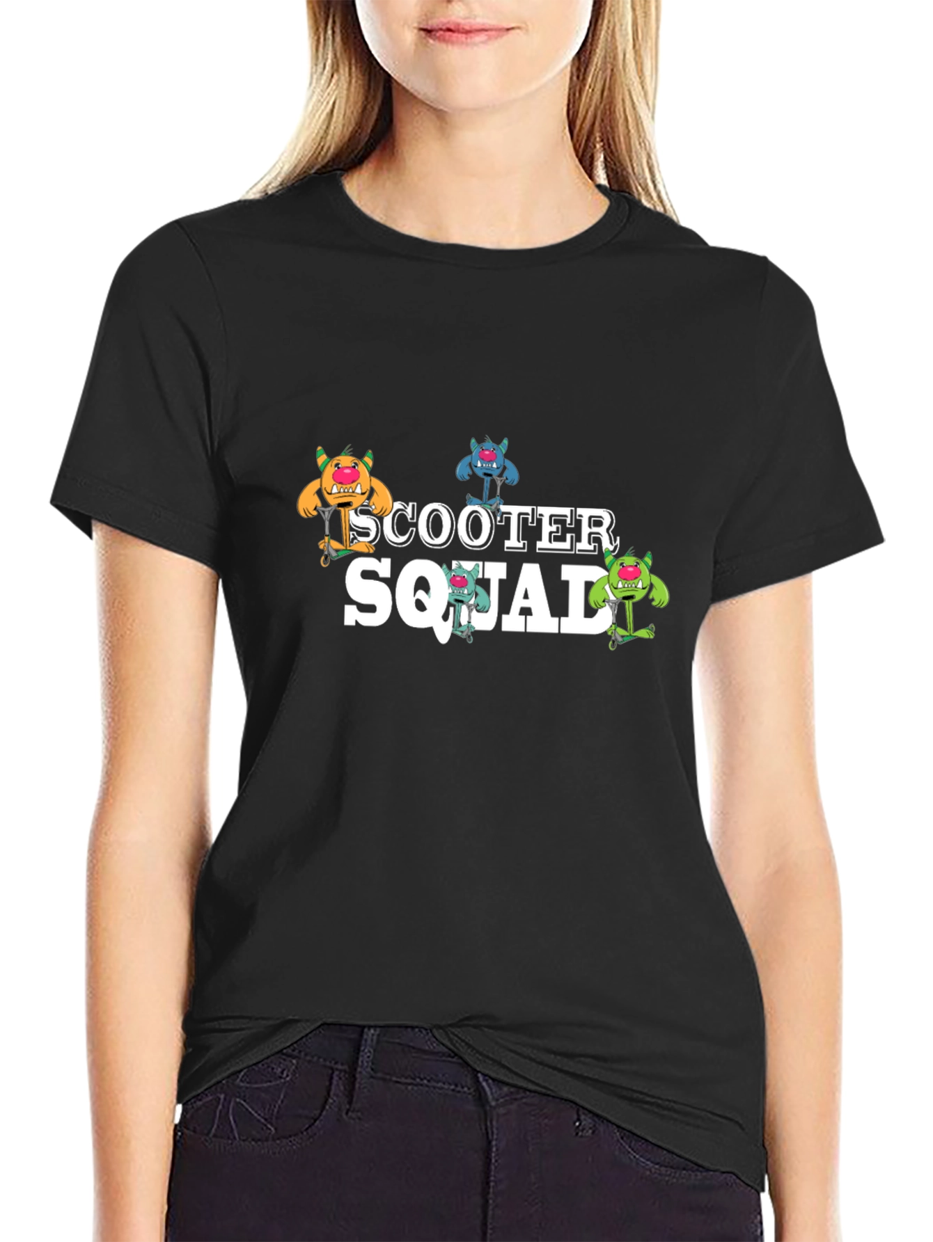 Scooter Squad Black Graphic Tee