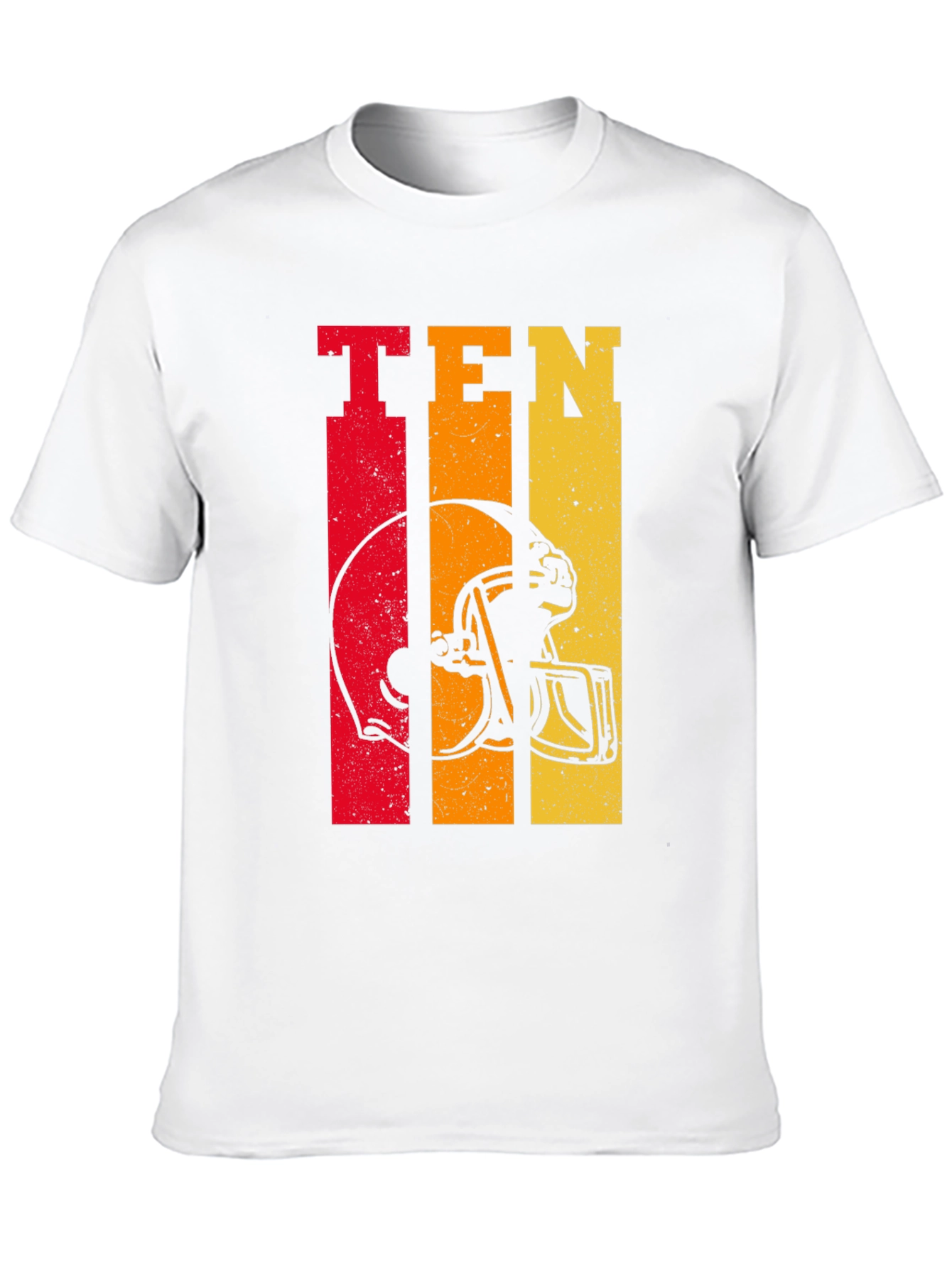 Retro Style Football Helmet Tee - TEN