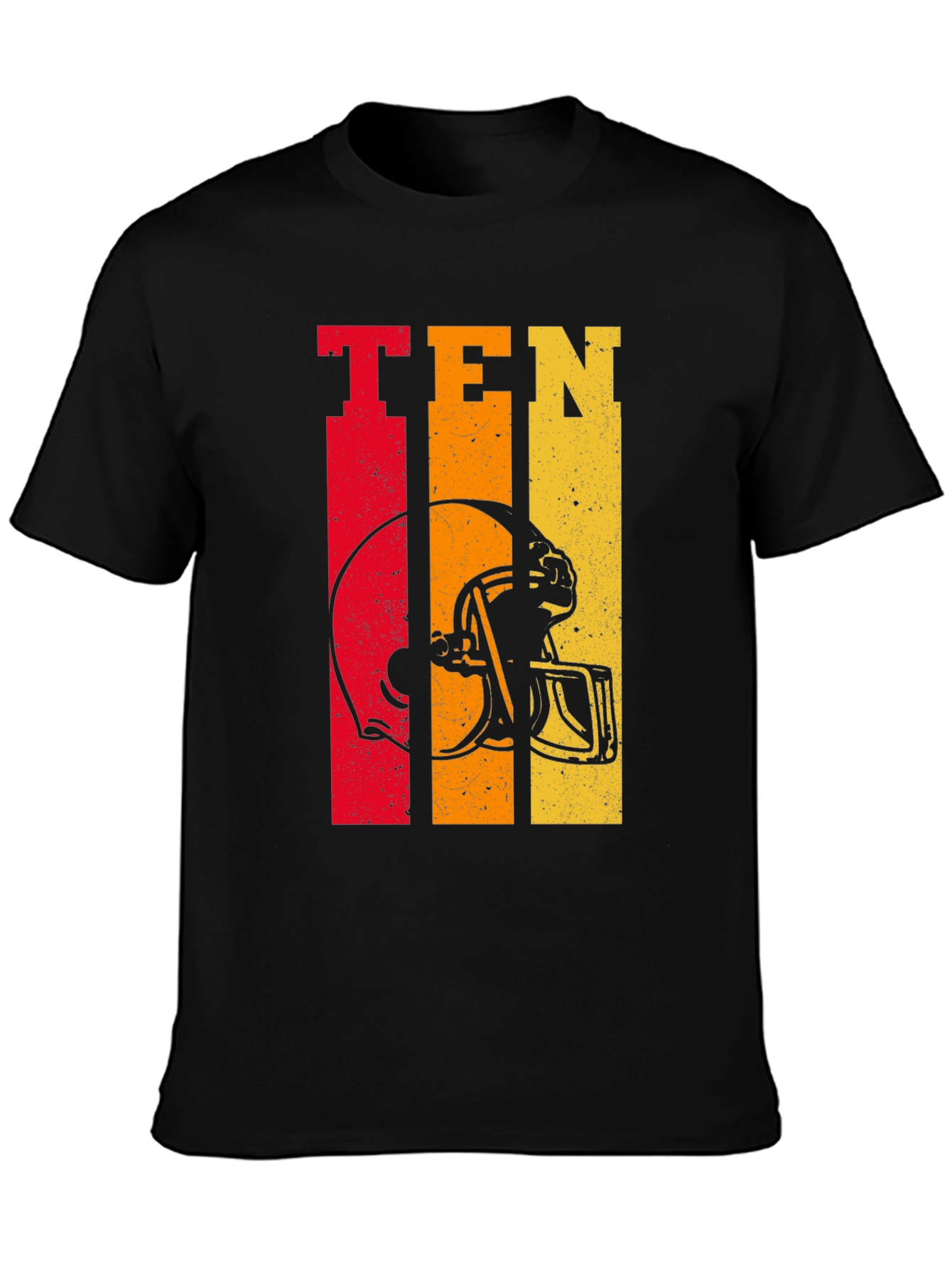 Retro Style Football Helmet Tee - TEN