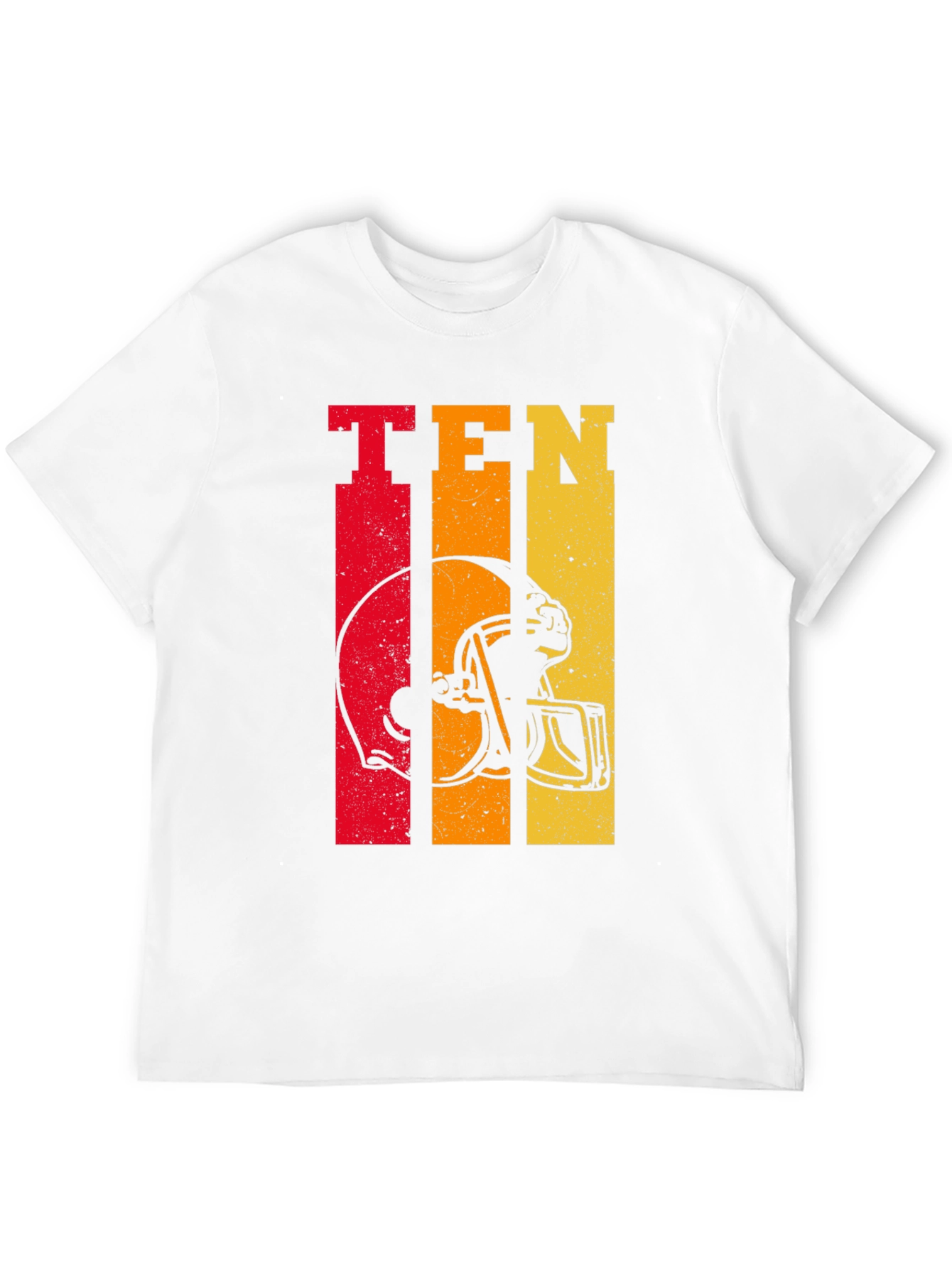 Retro Style Football Helmet Tee - TEN
