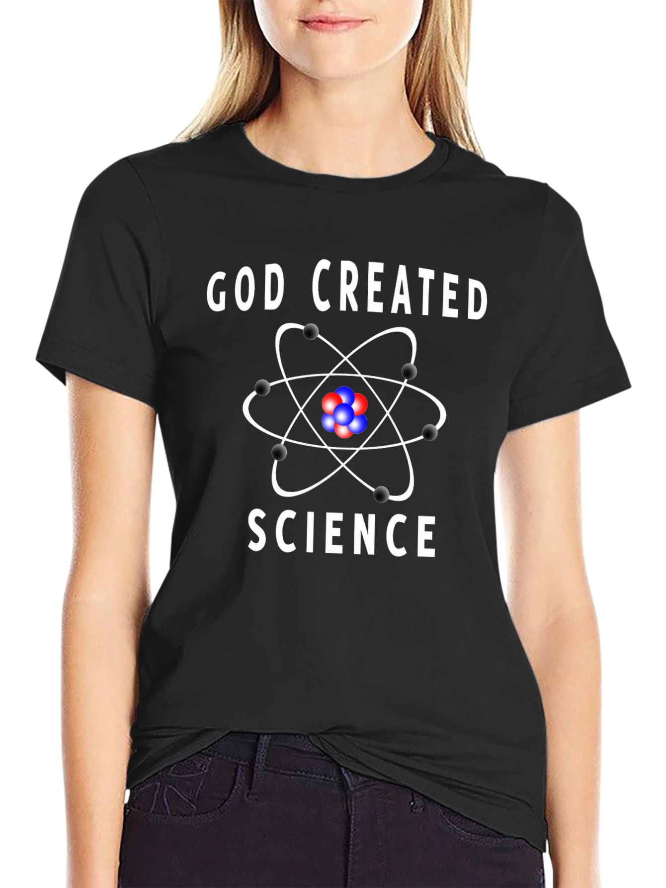 God Created Science Graphic Tee - Atheist T-Shirt