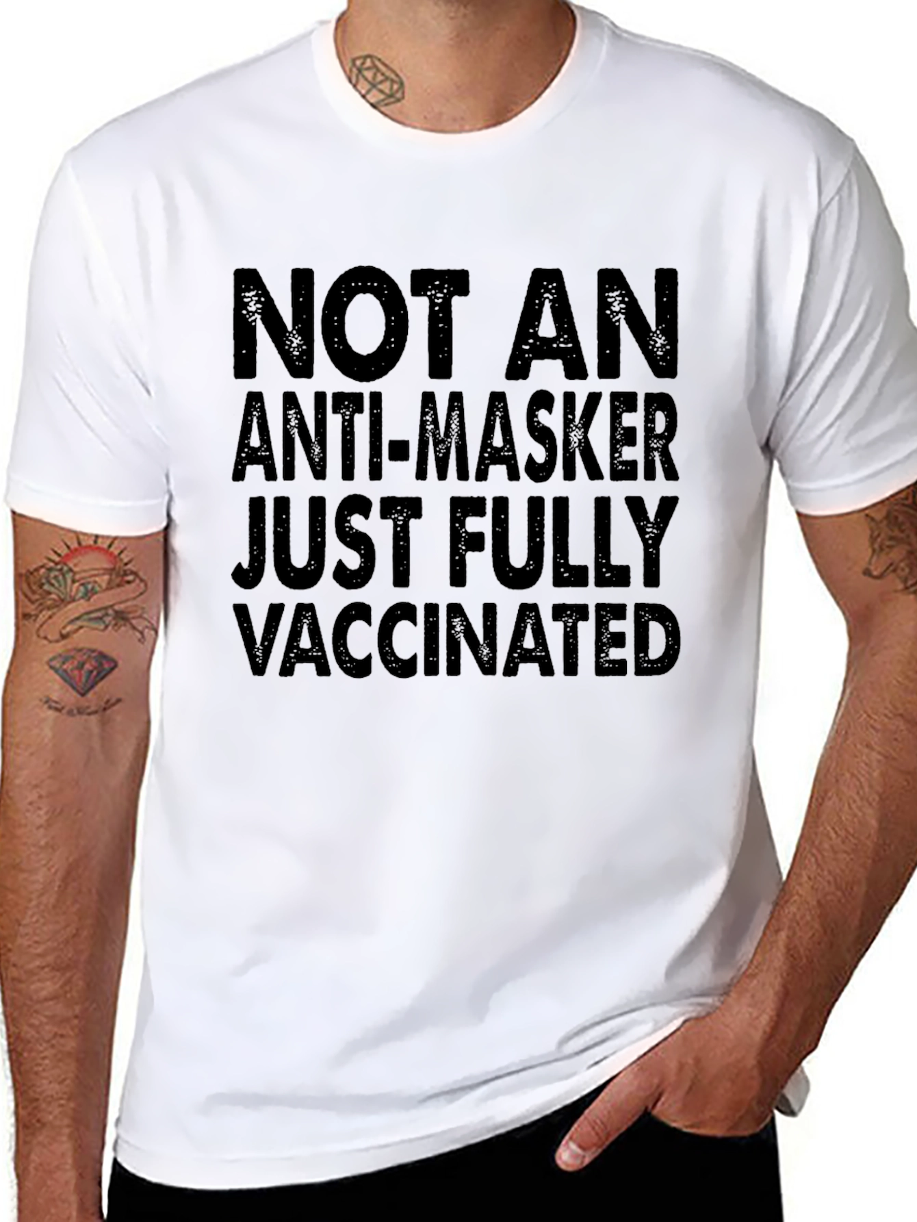Not An Anti-Masker Fully Vaccinated Graphic Tee
