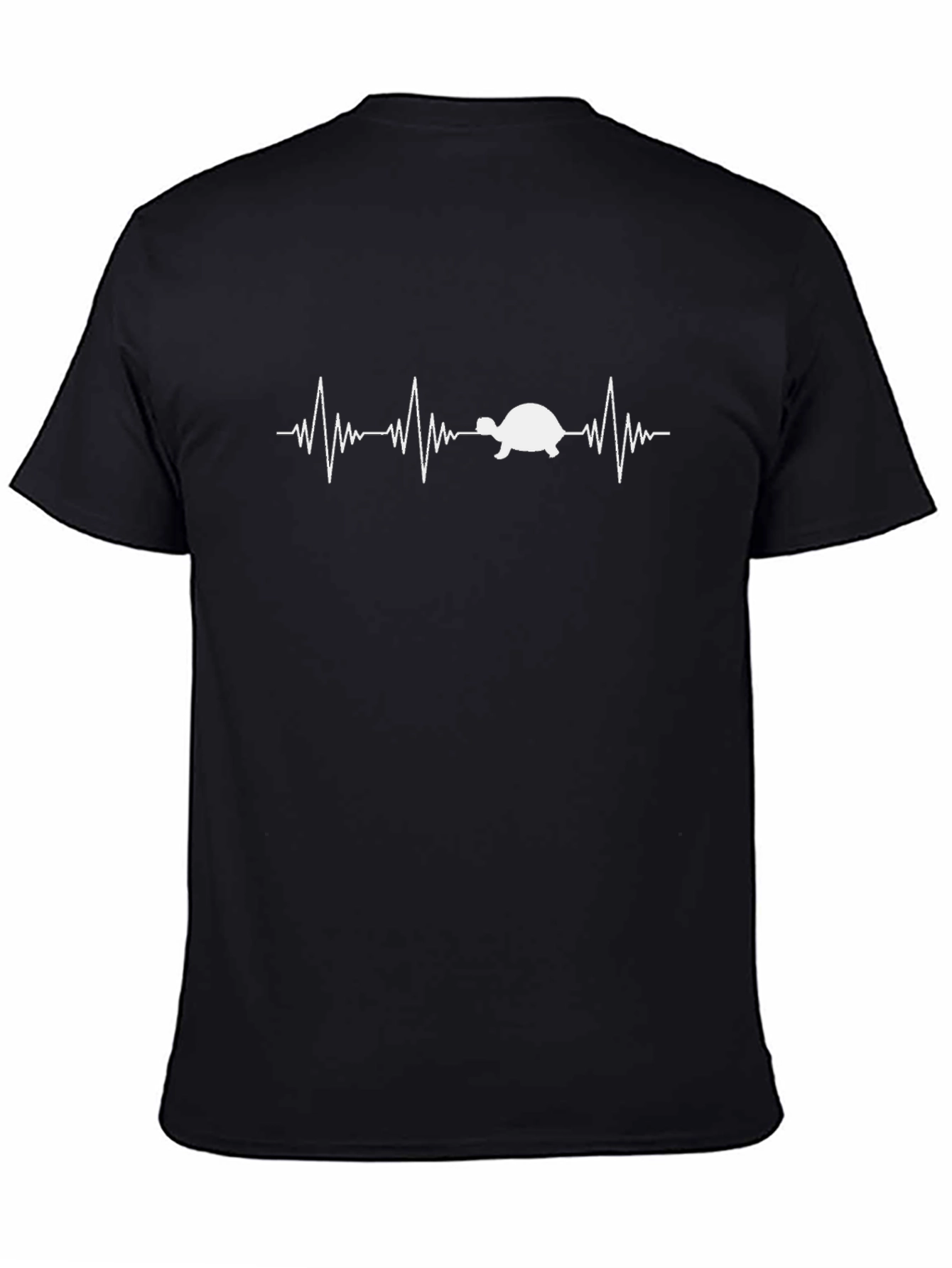 Turtle Heartbeat T-Shirt - Black Cotton Tee