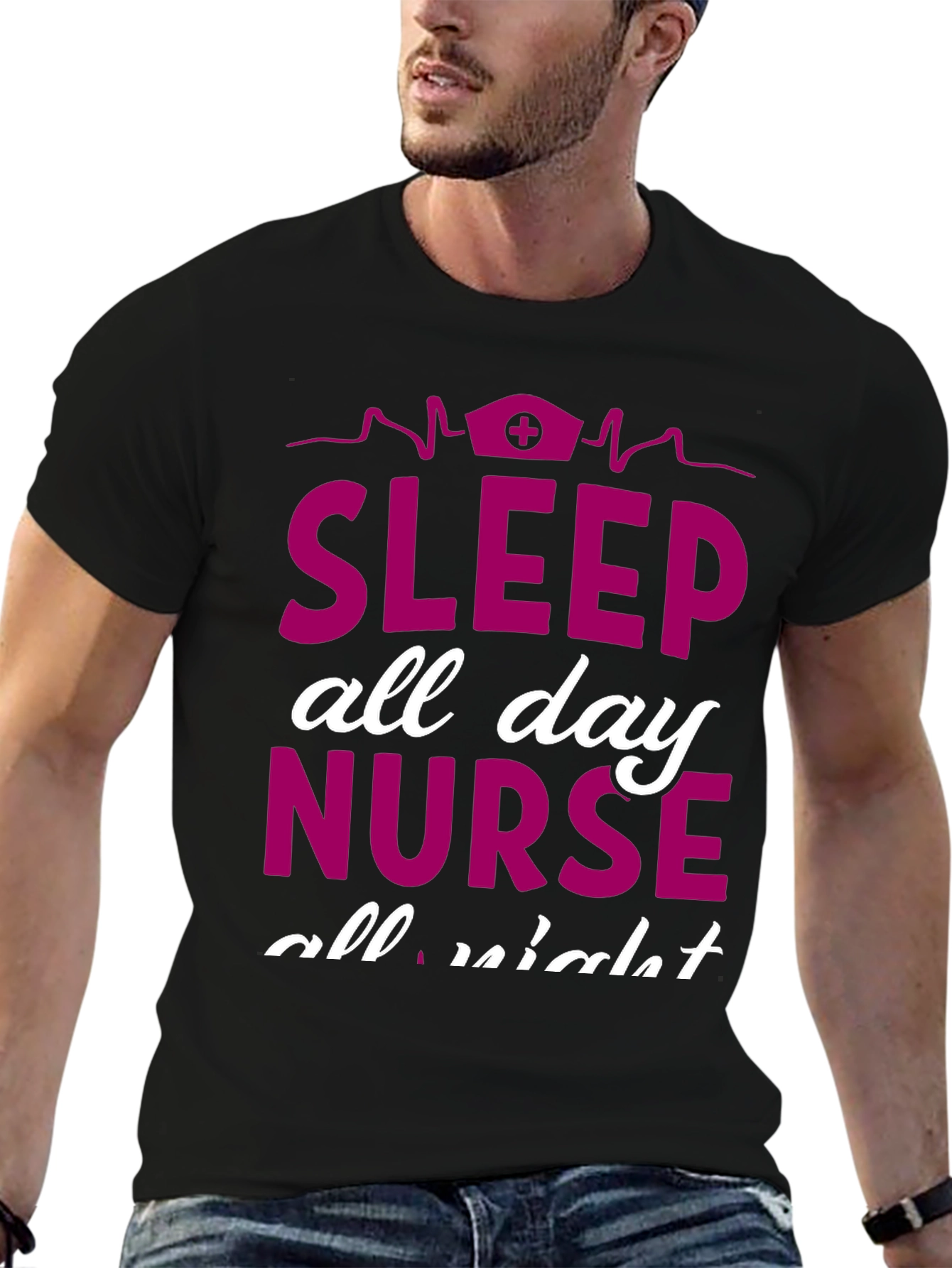 Sleep All Day Nurse T-Shirt