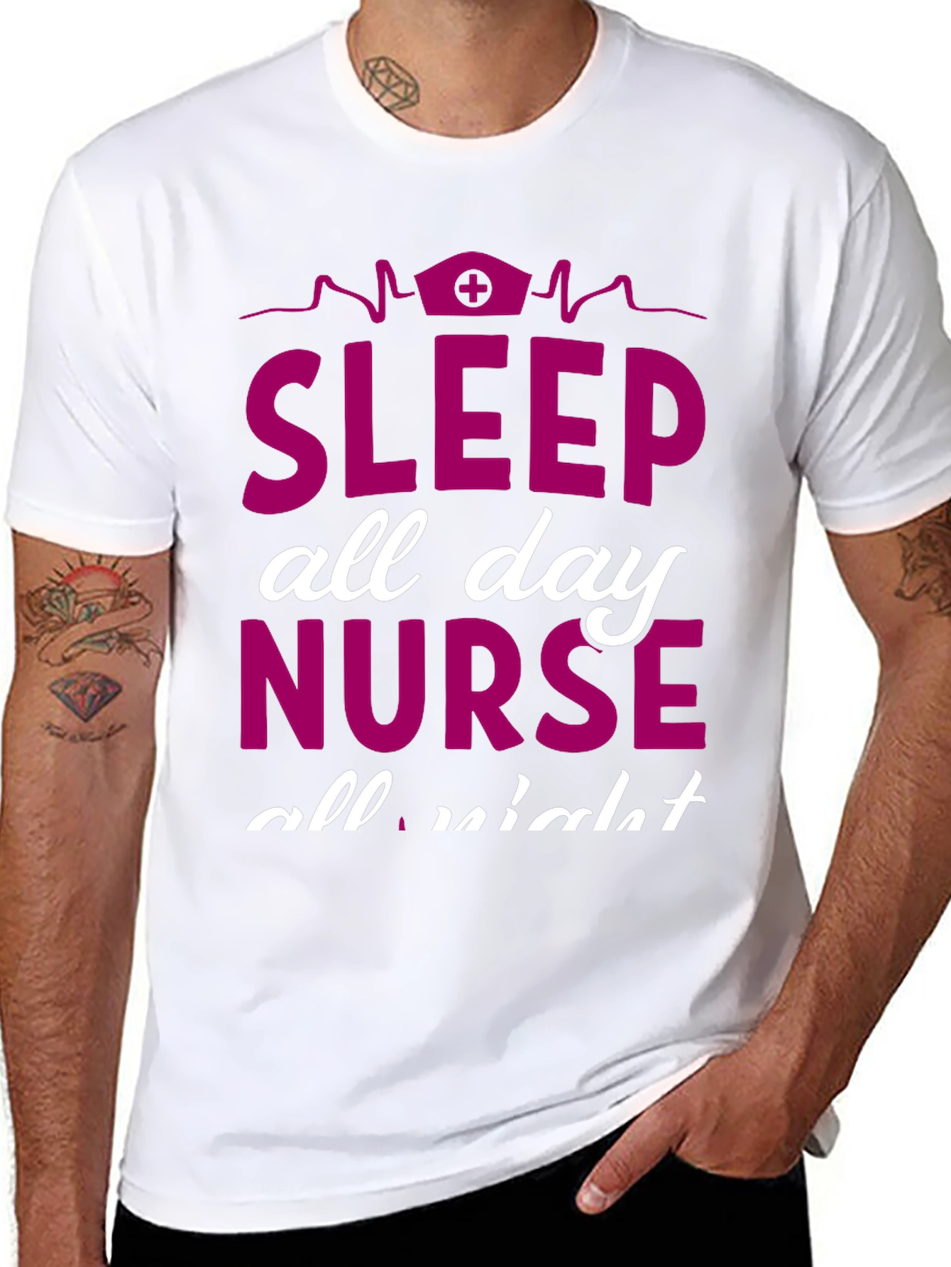 Sleep All Day Nurse T-Shirt