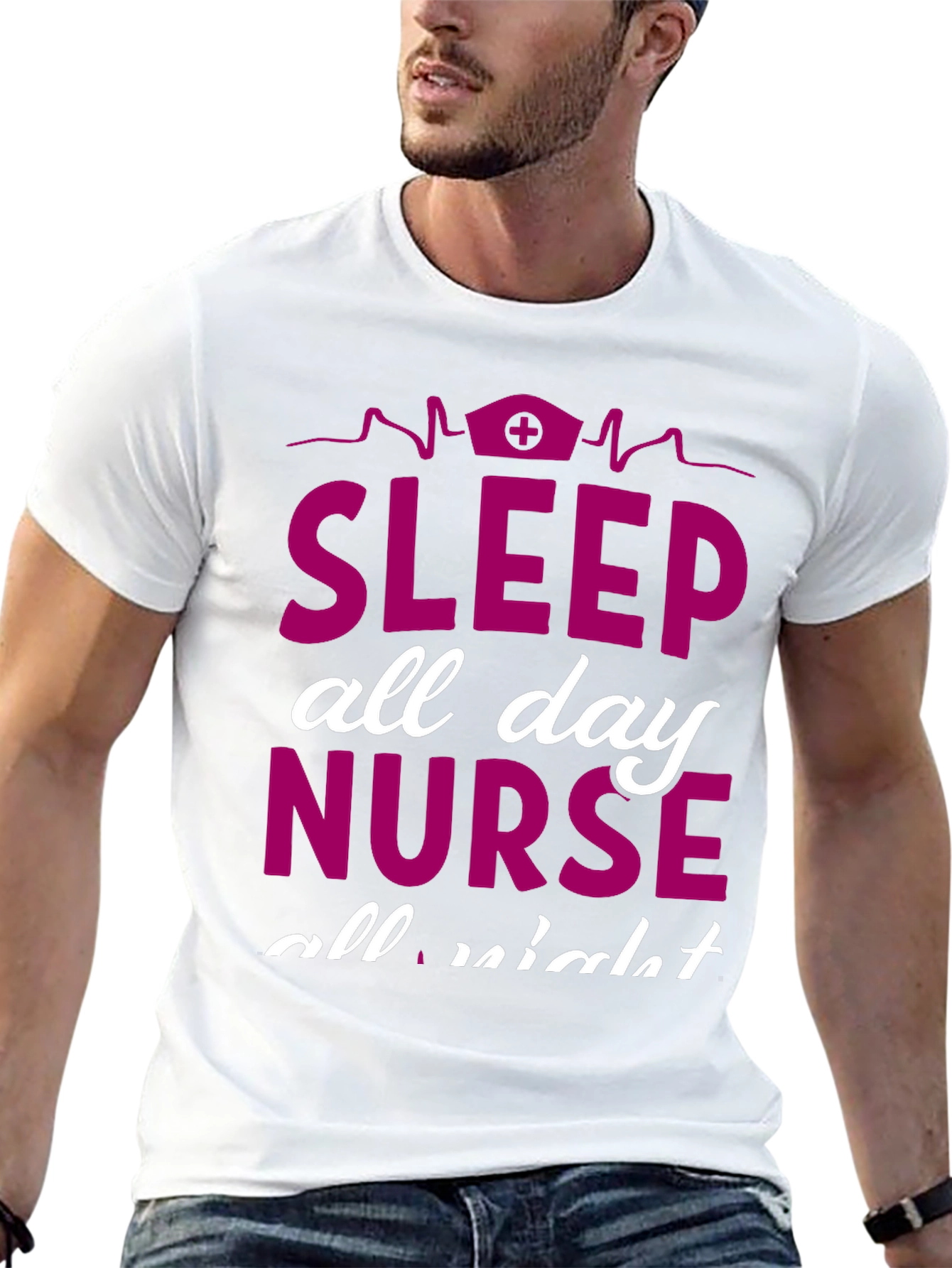 Sleep All Day Nurse T-Shirt