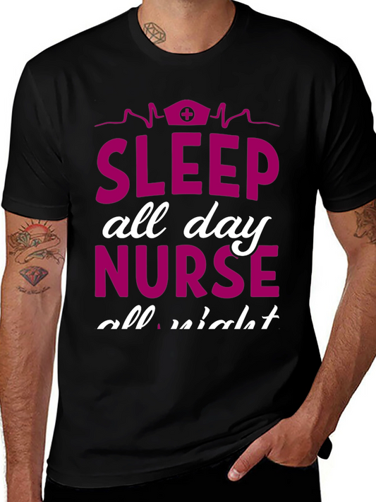 Sleep All Day Nurse T-Shirt