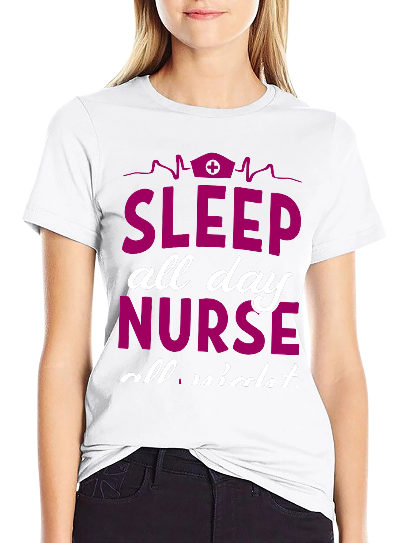 Sleep All Day Nurse T-Shirt