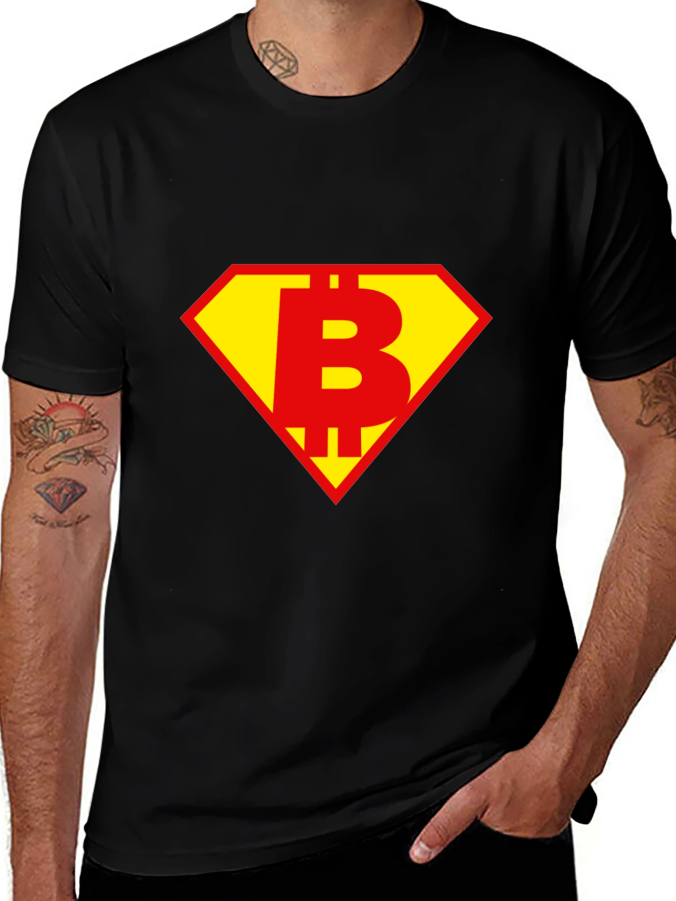 Bitcoin Superhero Black T-Shirt