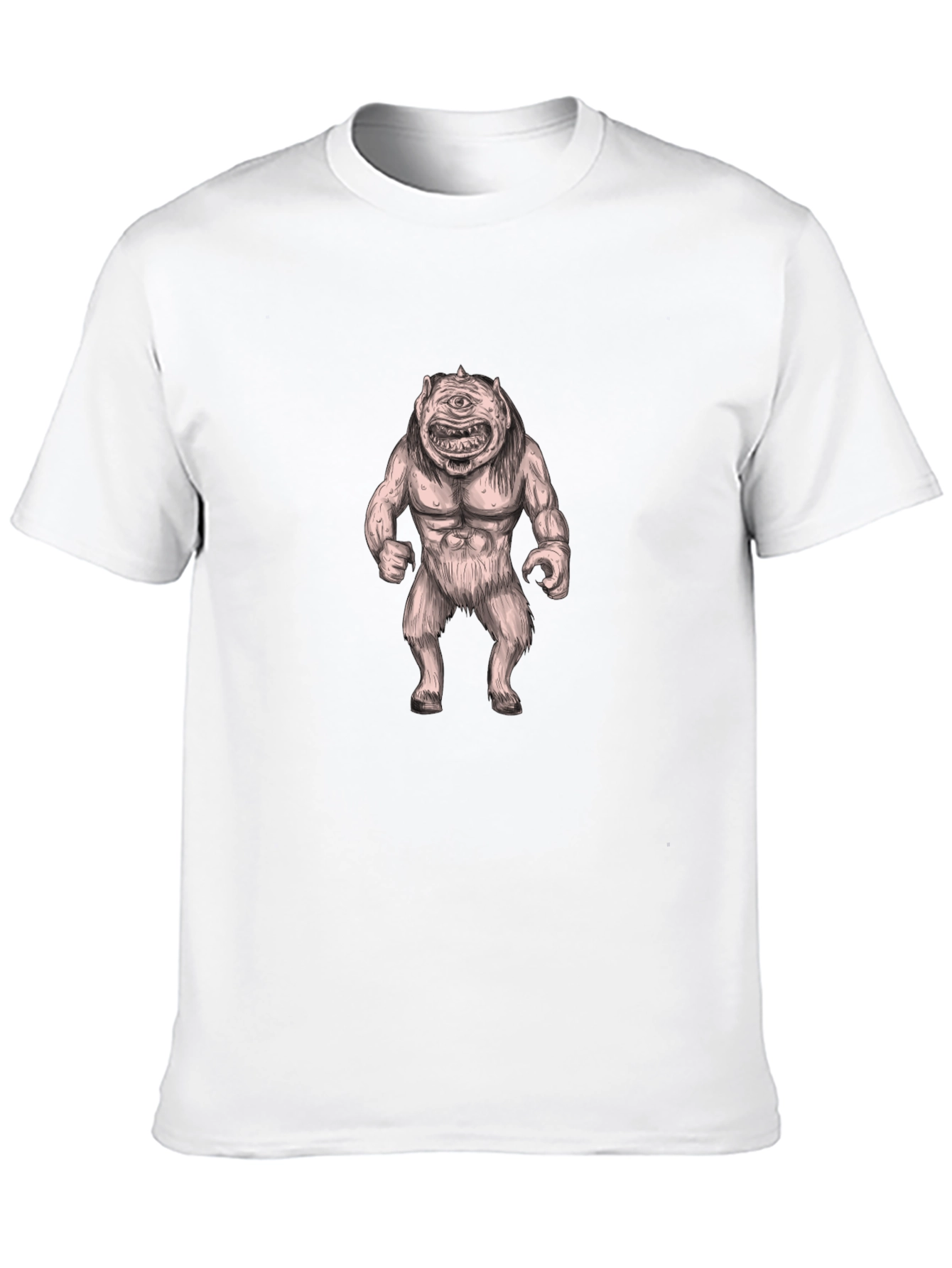 Cyclops Monster Graphic Tee - Bold Black Cotton