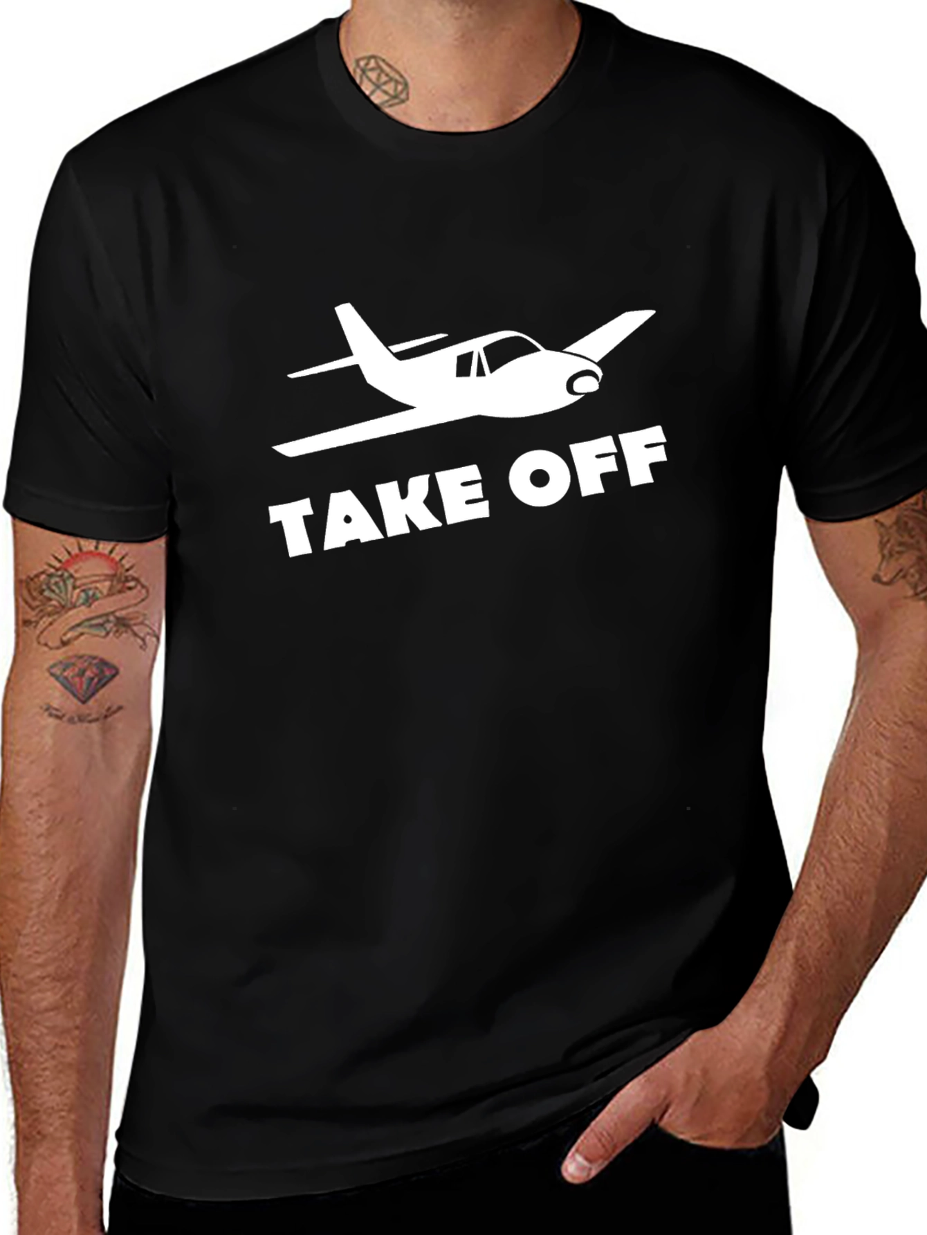 Take Off Airplane Graphic T-Shirt - Pilot Gift