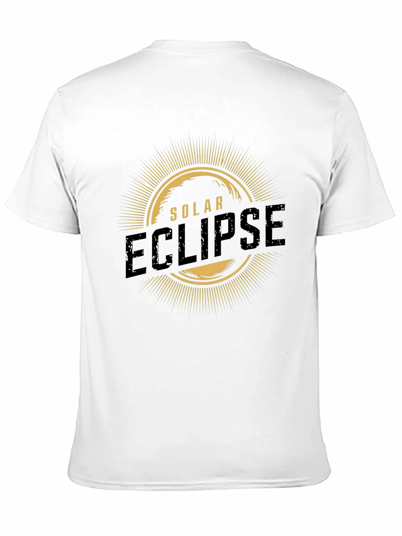 Solar Eclipse Graphic Print Mens Black T-Shirt