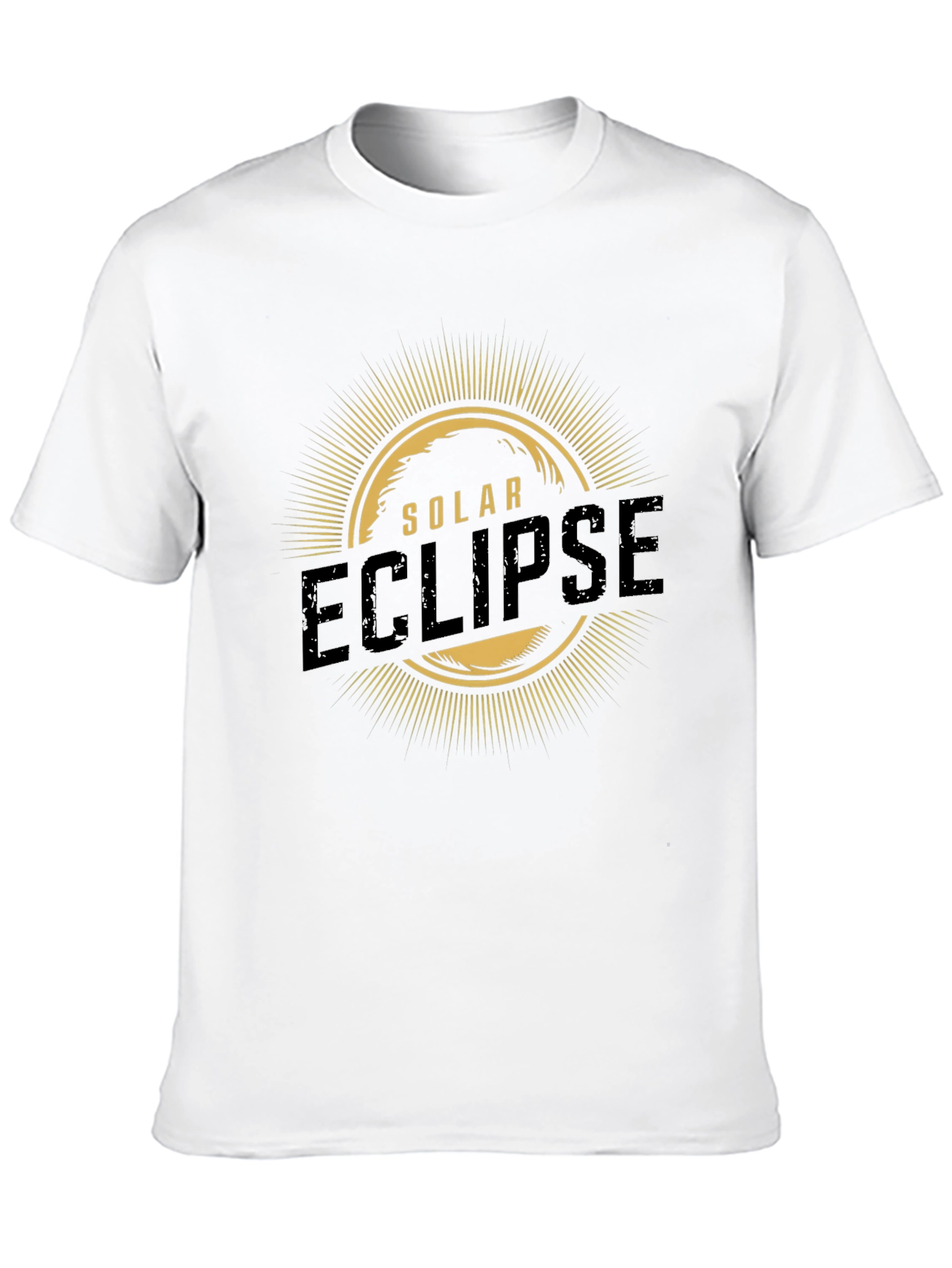 Solar Eclipse Graphic Print Mens Black T-Shirt
