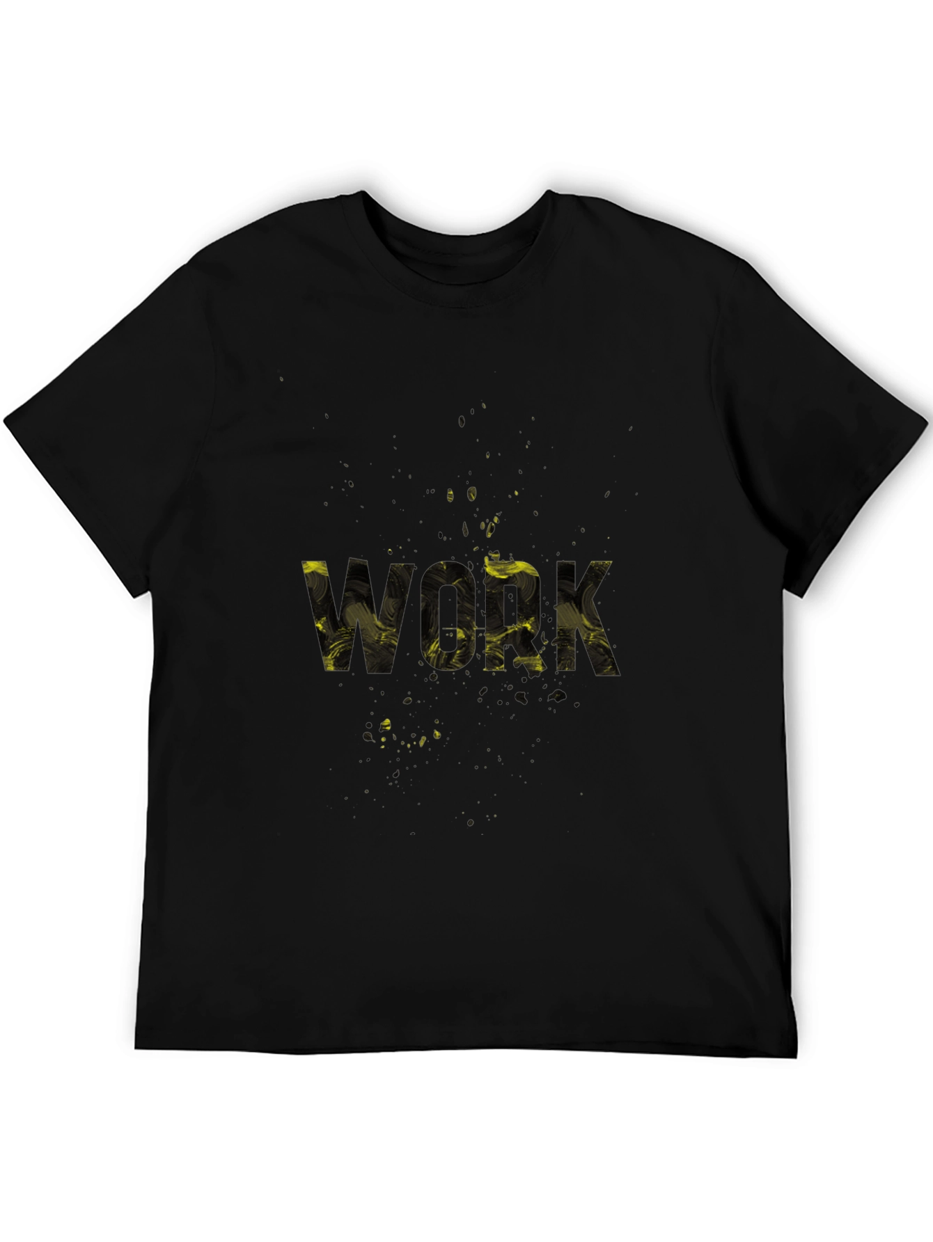 Black WORK Graphic Tee - Casual Comfort