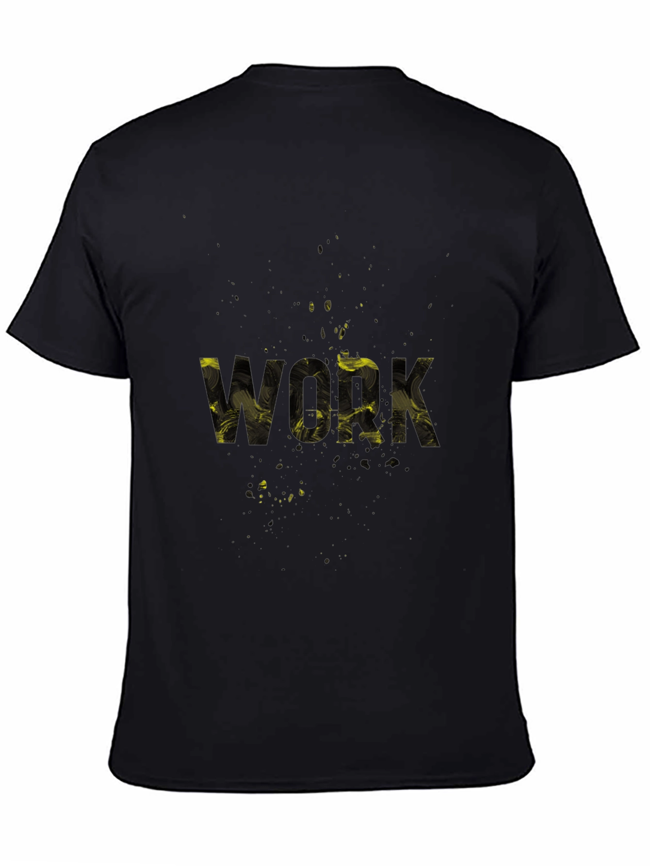 Black WORK Graphic Tee - Casual Comfort