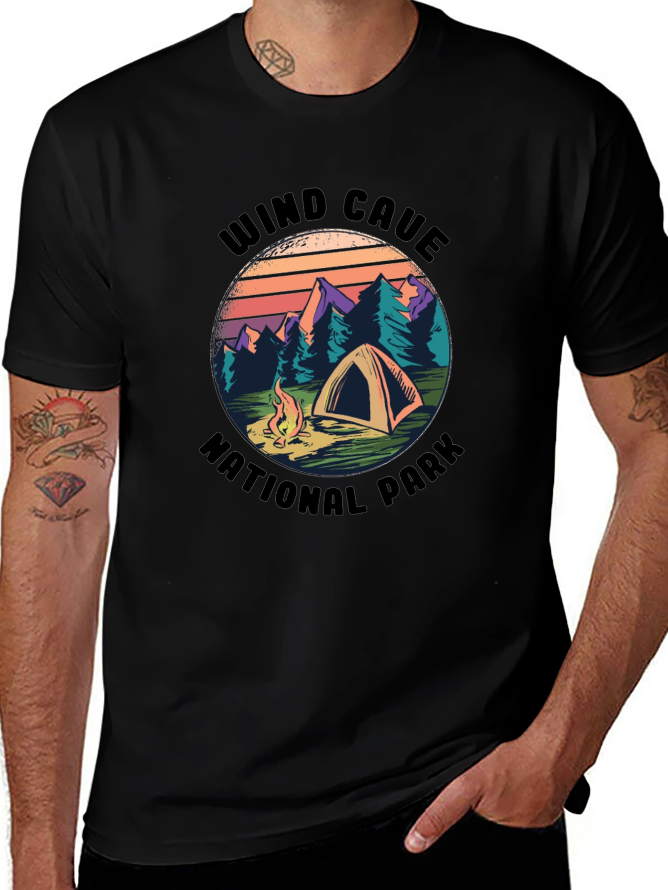 Wind Cave National Park Camping T-Shirt