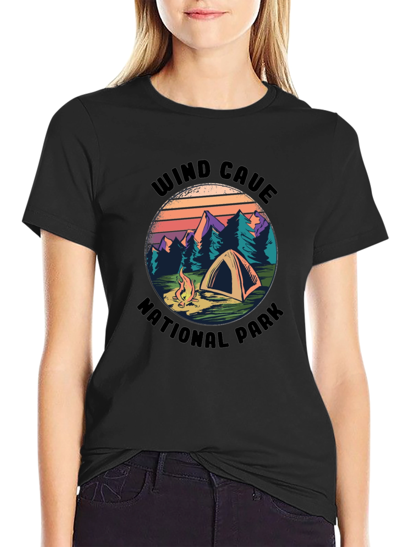 Wind Cave National Park Camping T-Shirt